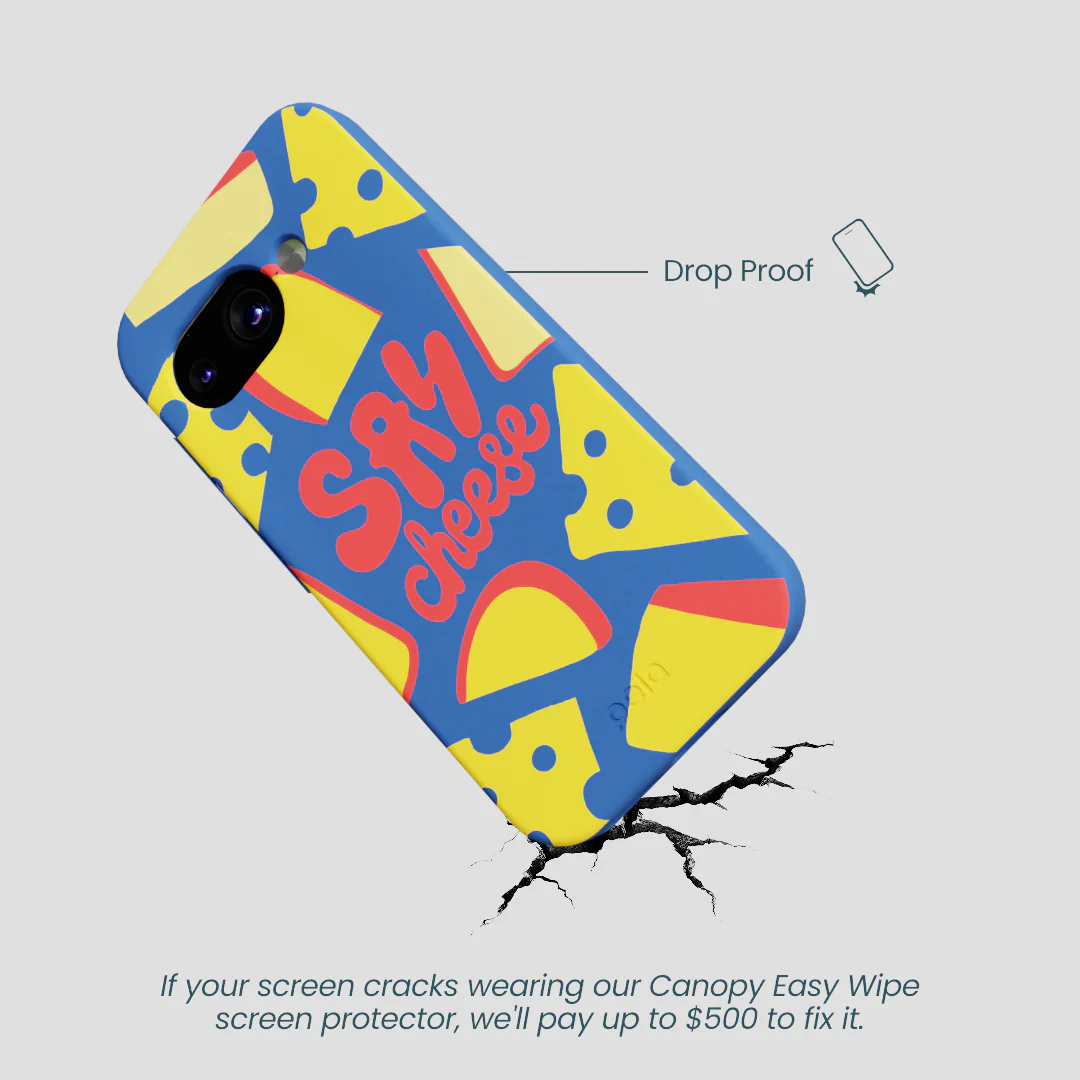 Electric Blue Say Cheese Google Pixel 9a Case - Image 5