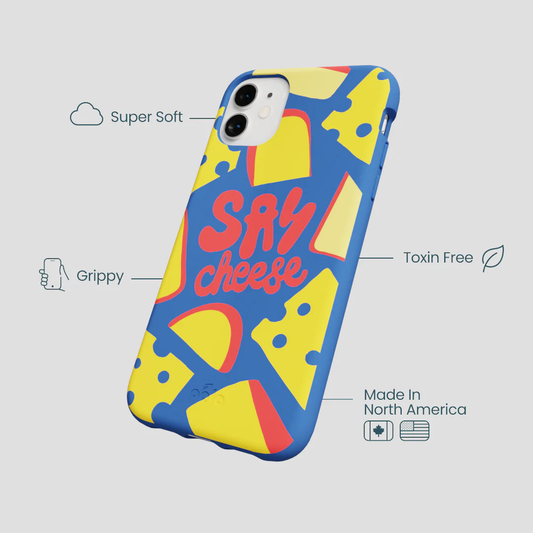 Electric Blue Say Cheese iPhone 11 Case - Image 4