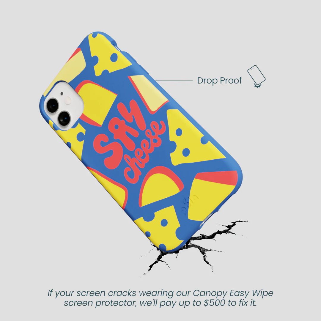 Electric Blue Say Cheese iPhone 11 Case - Image 5