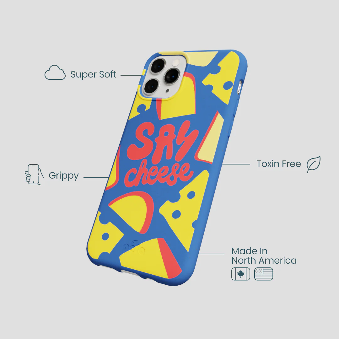 Electric Blue Say Cheese iPhone 11 Pro Case - Image 4