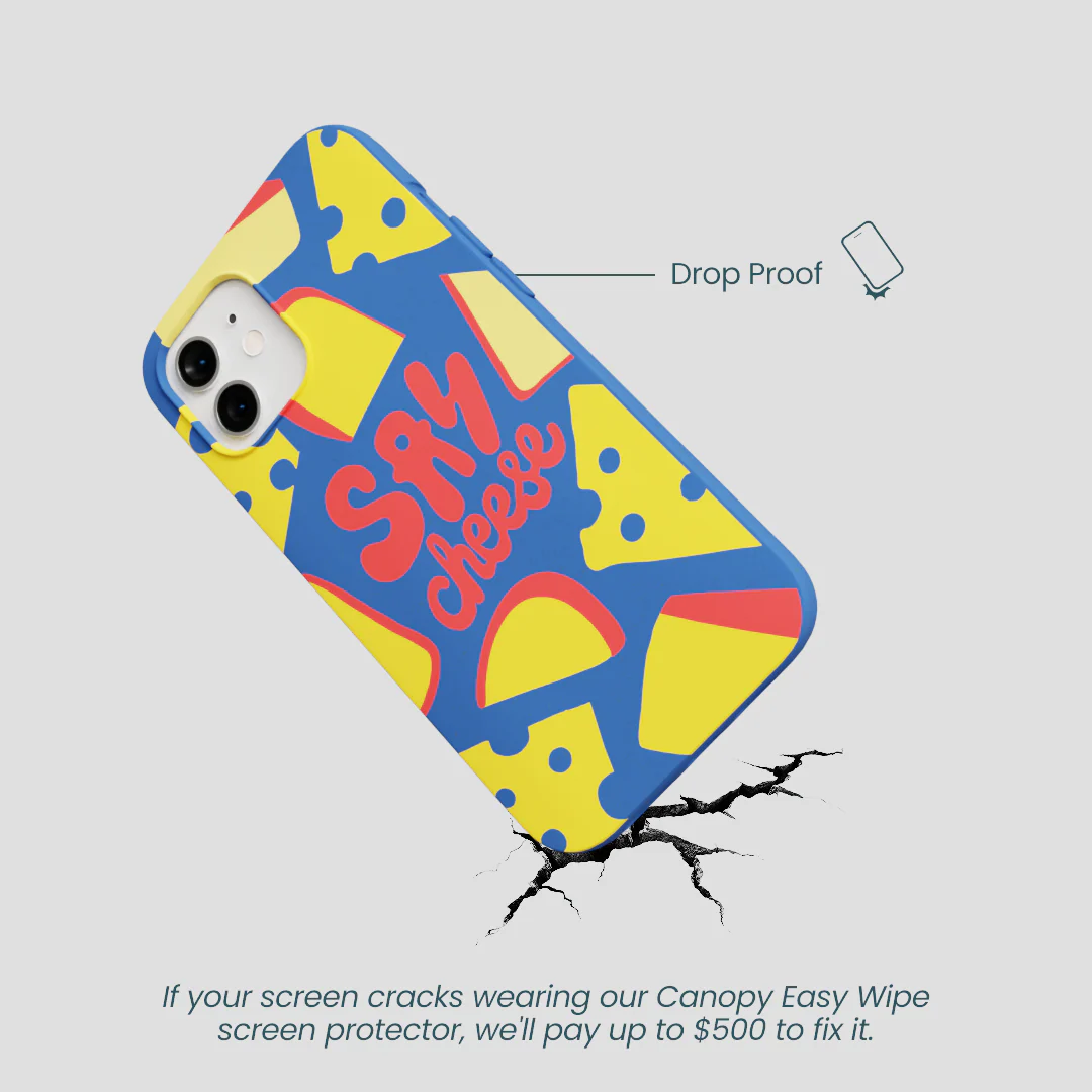Electric Blue Say Cheese iPhone 12/ iPhone 12 Pro Case - Image 5