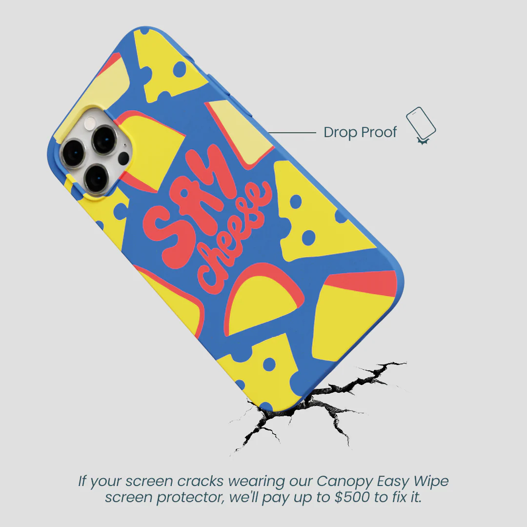 Electric Blue Say Cheese iPhone 12 Pro Max Case - Image 5