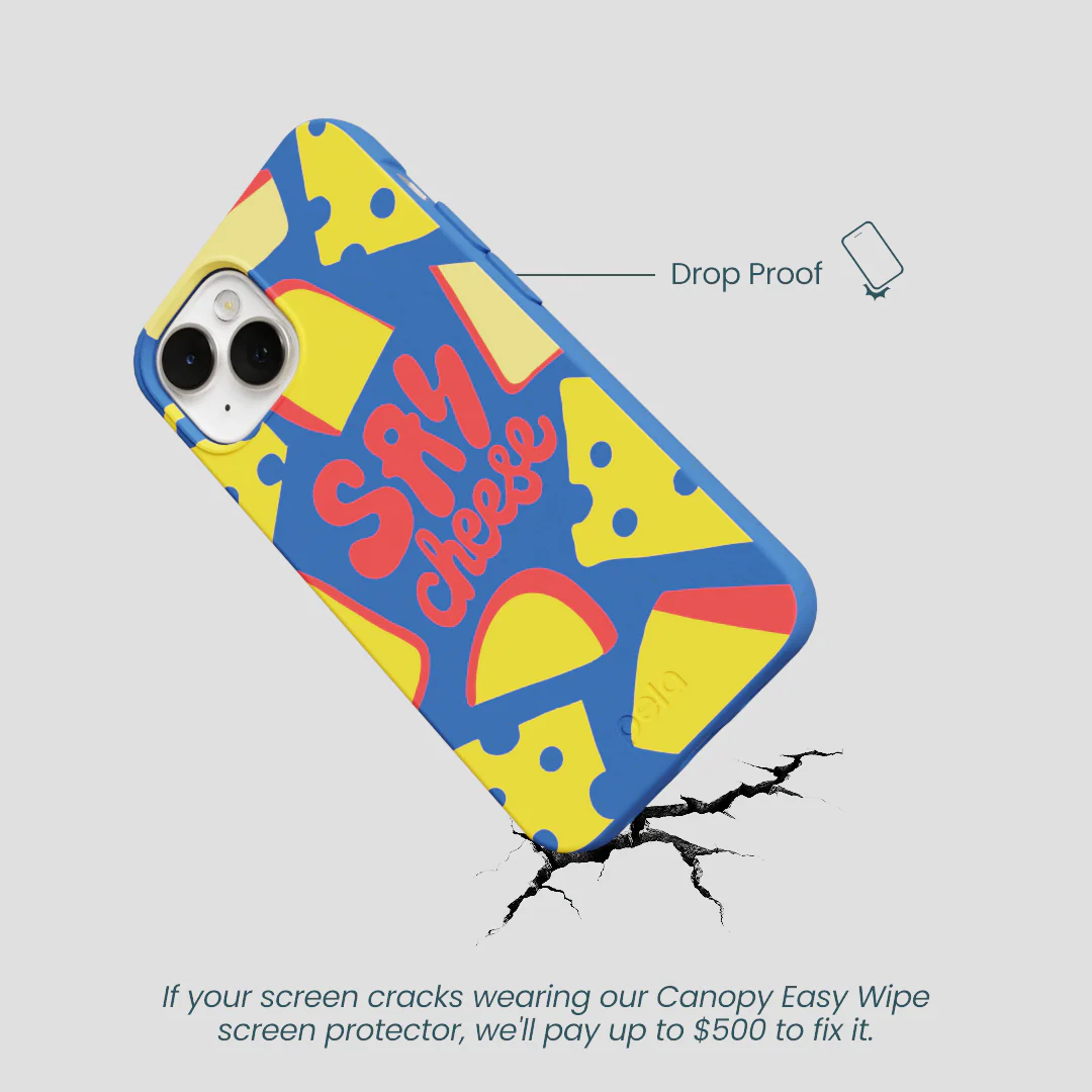 Electric Blue Say Cheese iPhone 13 Case - Image 5