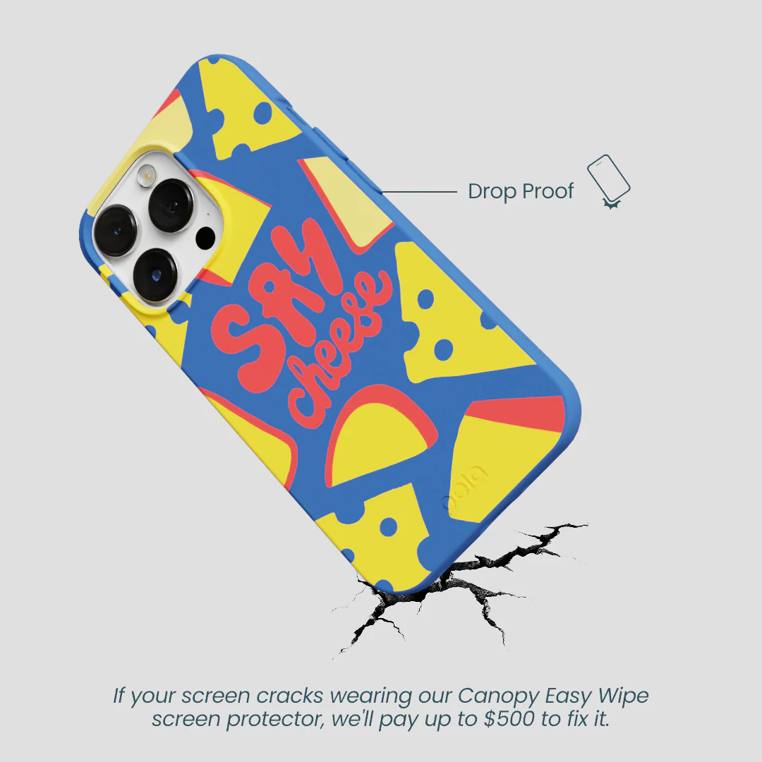 Electric Blue Say Cheese iPhone 13 Pro Max Case - Image 5