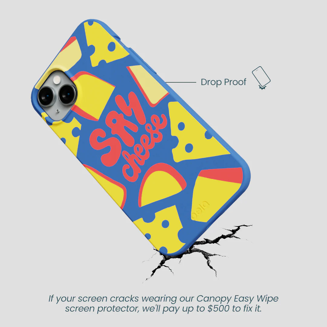 Electric Blue Say Cheese iPhone 14 Plus Case - Image 5