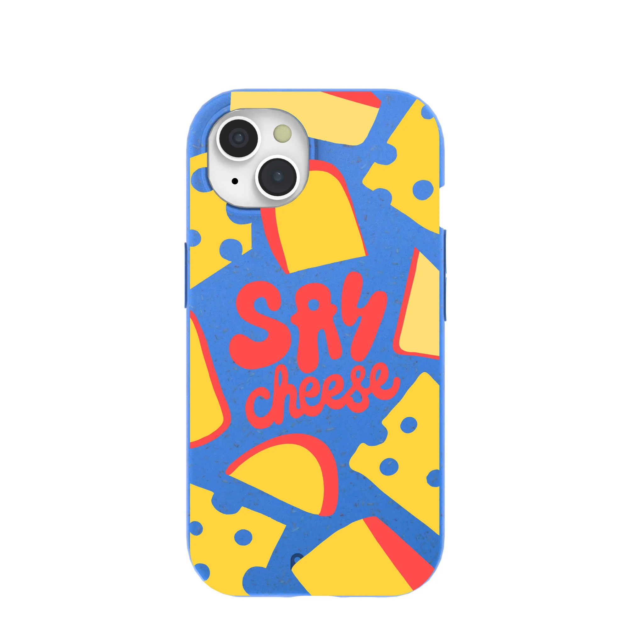 Electric Blue Say Cheese iPhone 15 Case