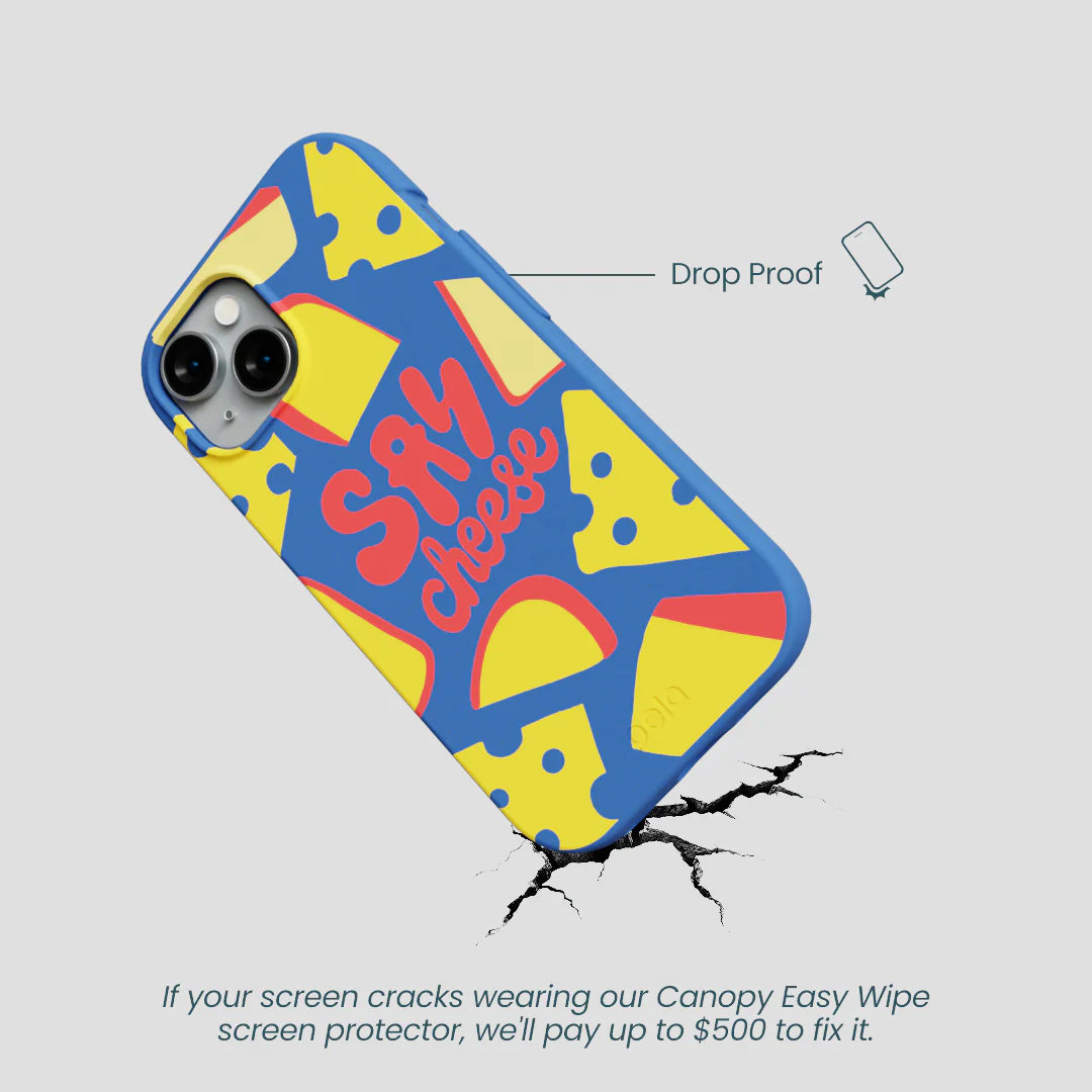 Electric Blue Say Cheese iPhone 15 Case - Image 5