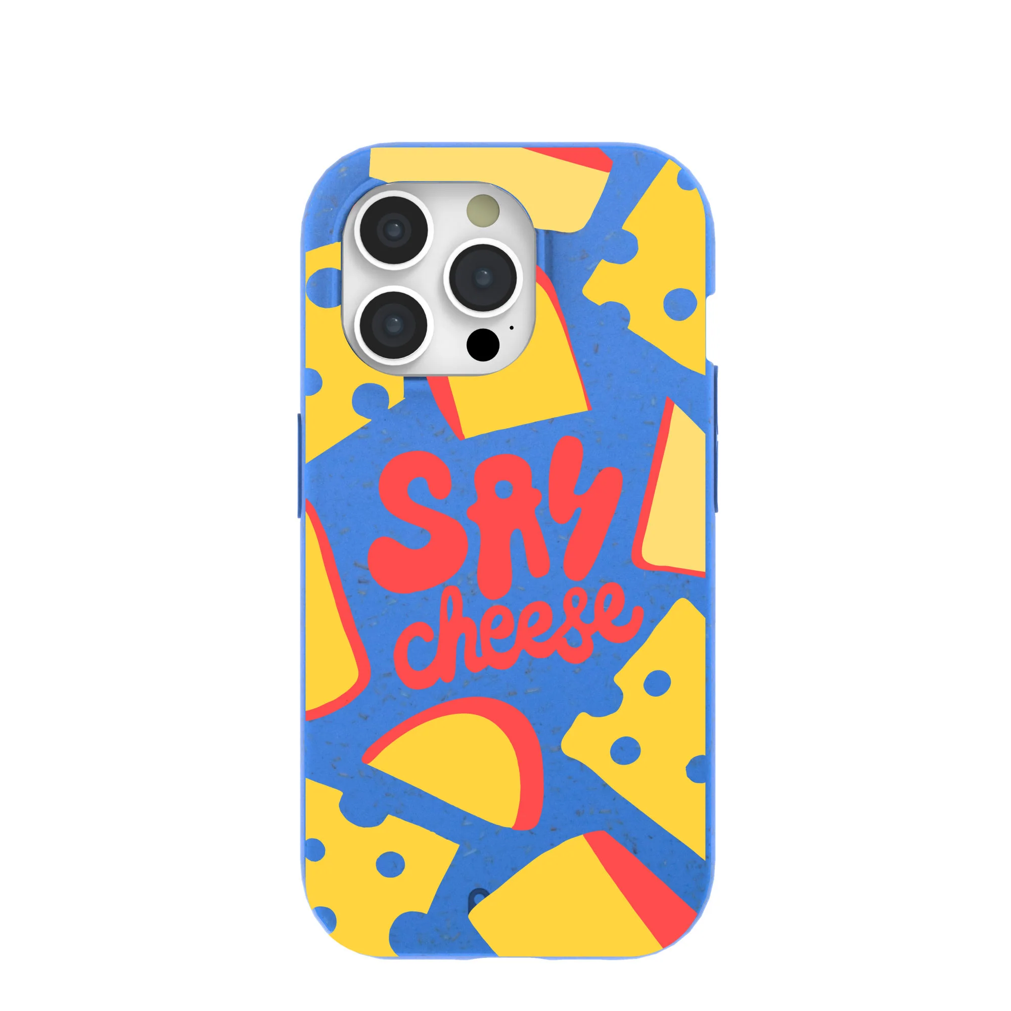 Electric Blue Say Cheese iPhone 15 Pro Case