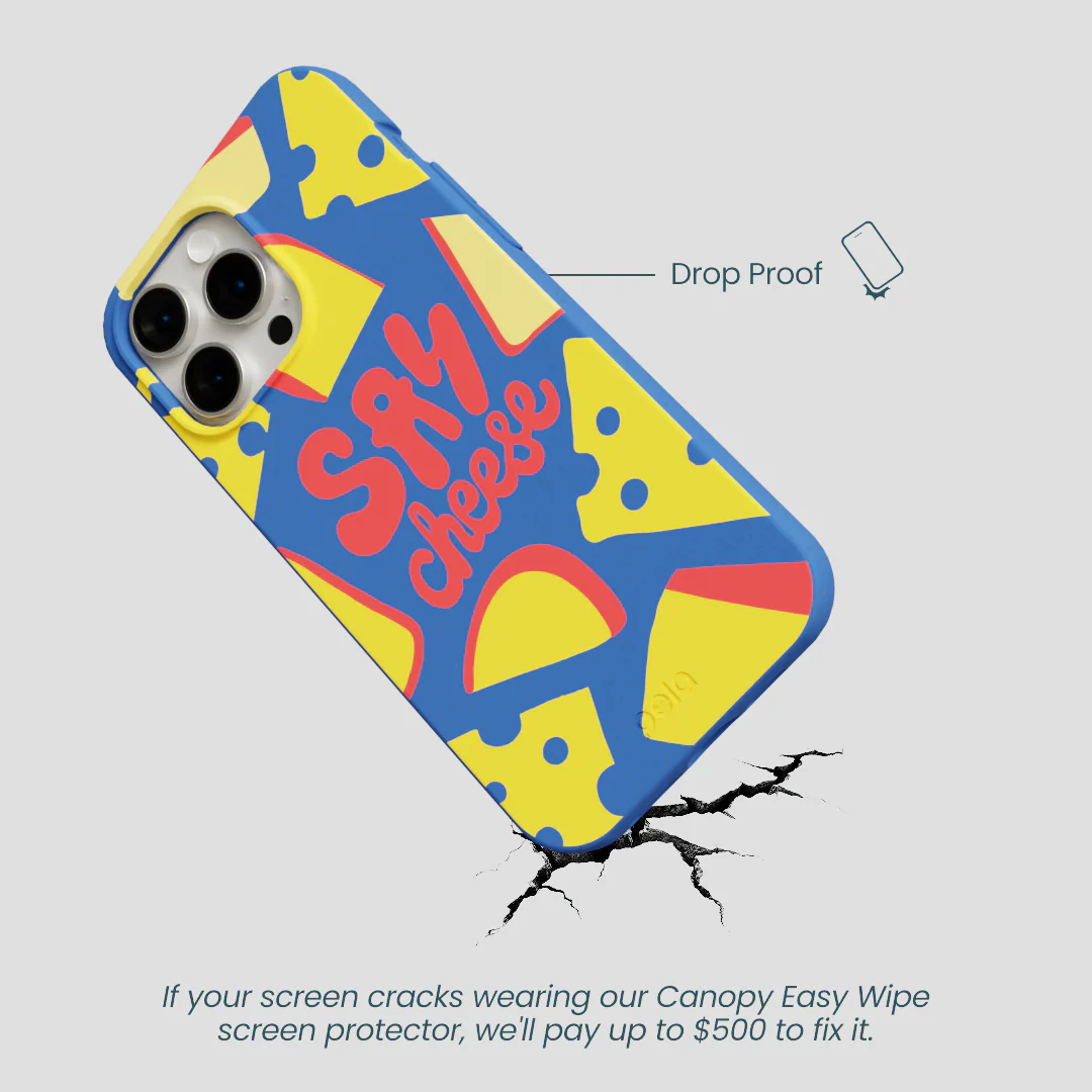 Electric Blue Say Cheese iPhone 15 Pro Max Case - Image 5