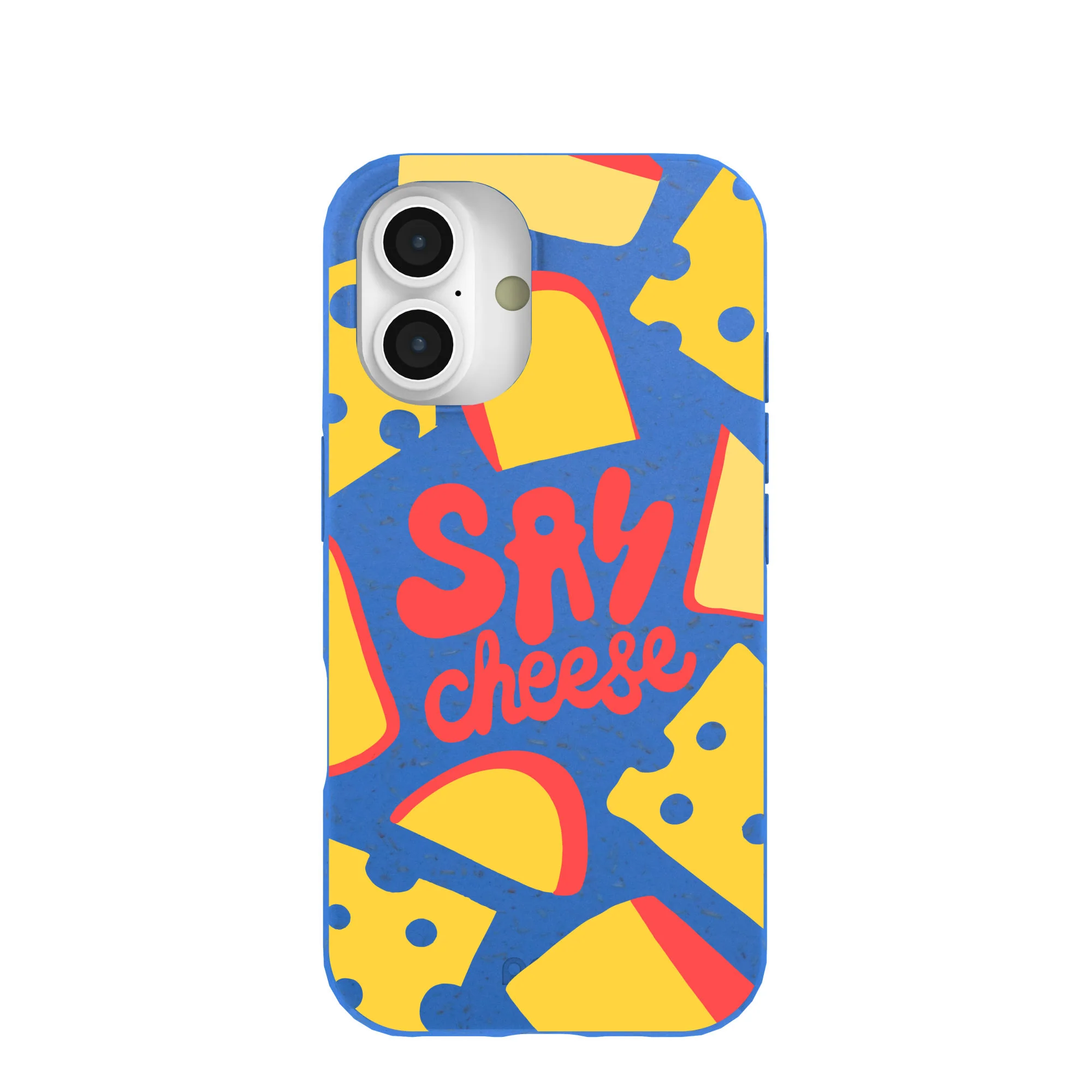 Electric Blue Say Cheese iPhone 16 Case