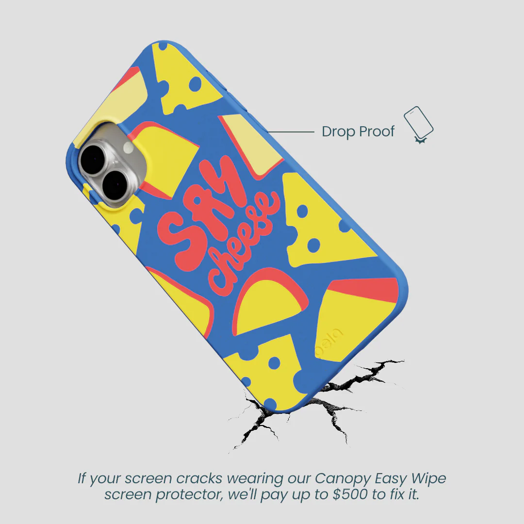 Electric Blue Say Cheese iPhone 16 Plus Case - Image 5