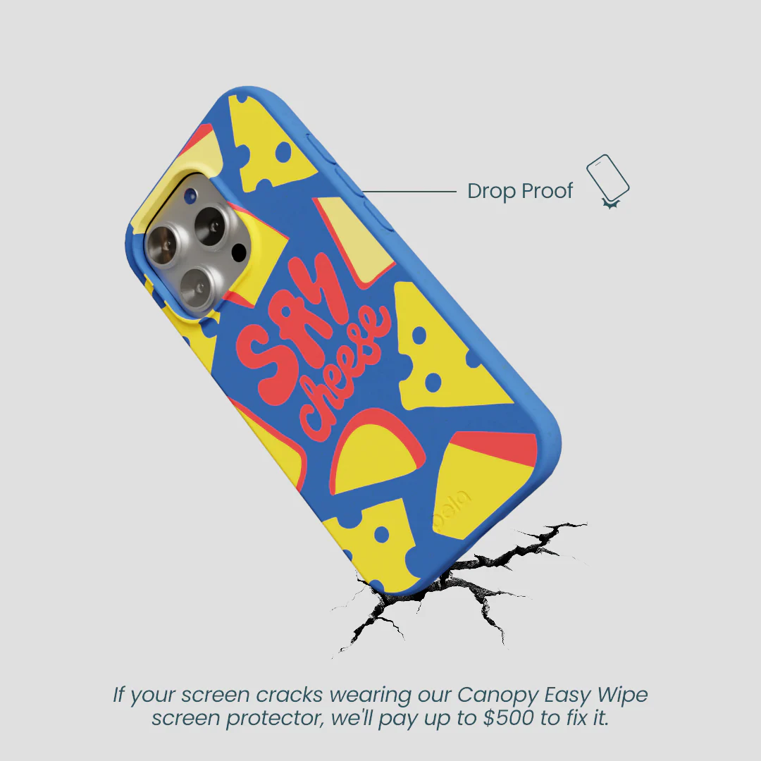 Electric Blue Say Cheese iPhone 16 Pro Case - Image 5