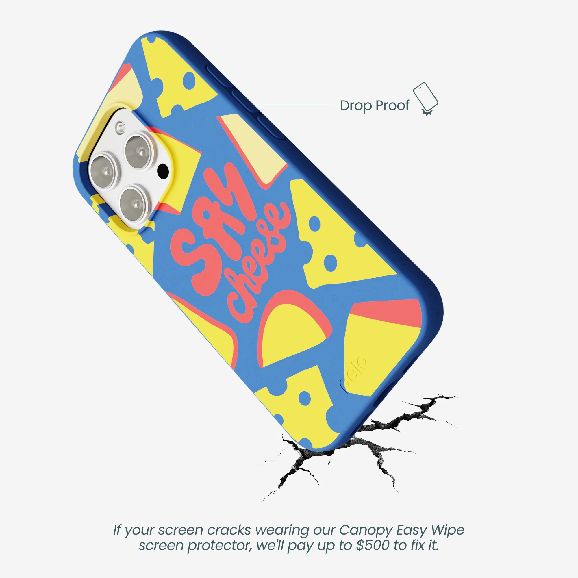 Electric Blue Say Cheese iPhone 16 Pro Max Case - Image 5