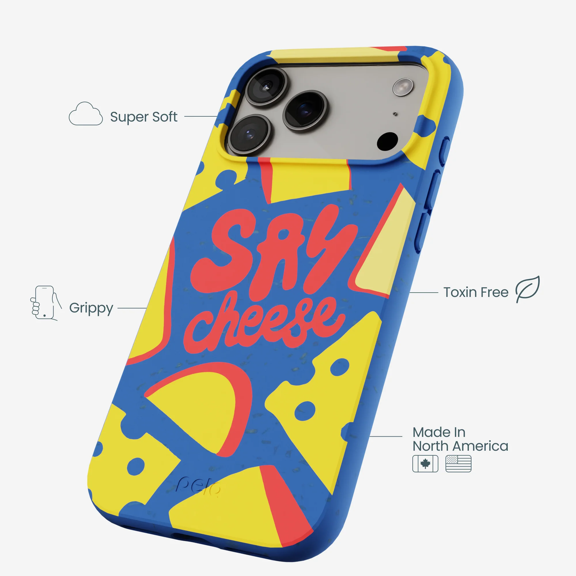Electric Blue Say Cheese iPhone 17 Pro Max Case - Image 4