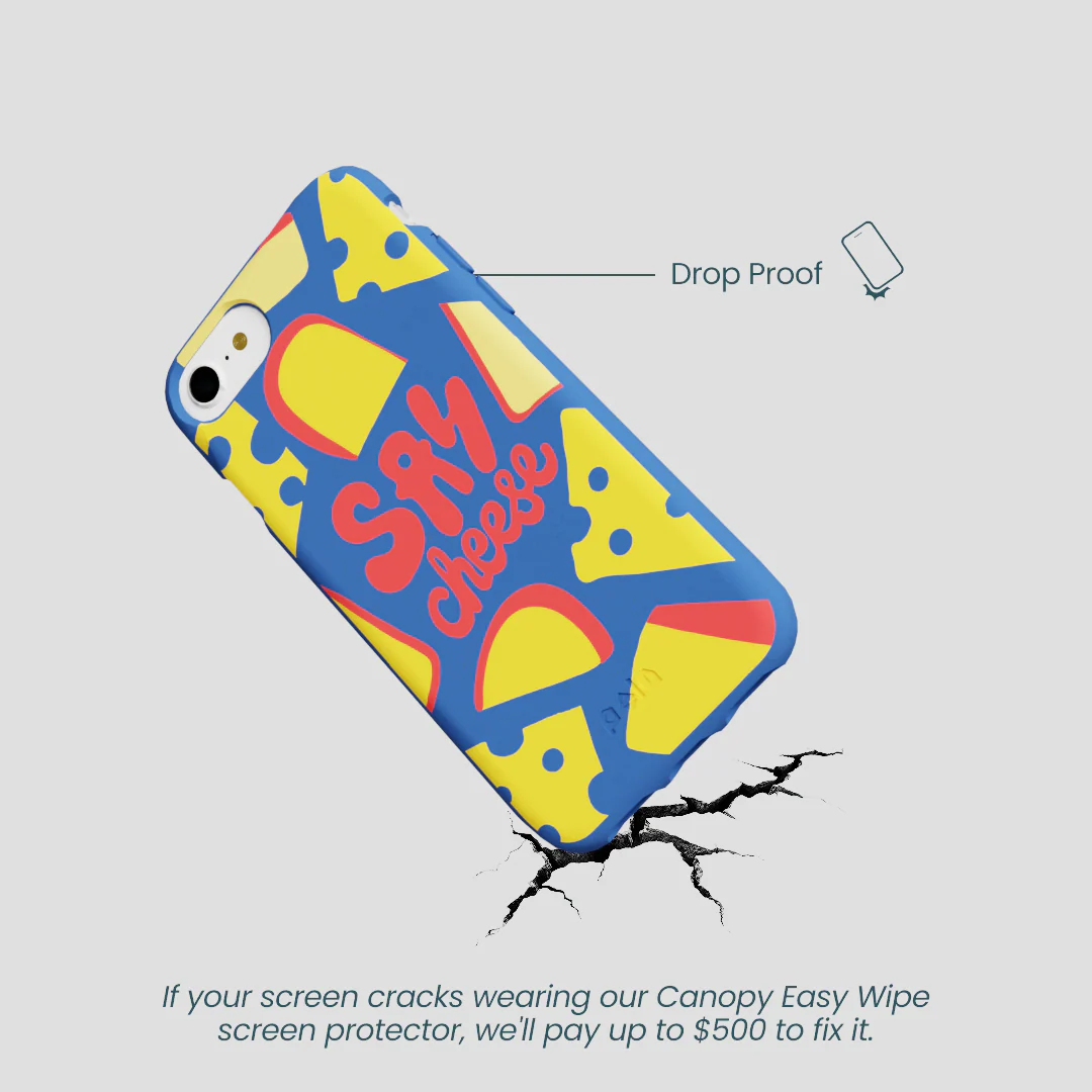 Electric Blue Say Cheese iPhone 6/6s/7/8/SE Case - Image 5