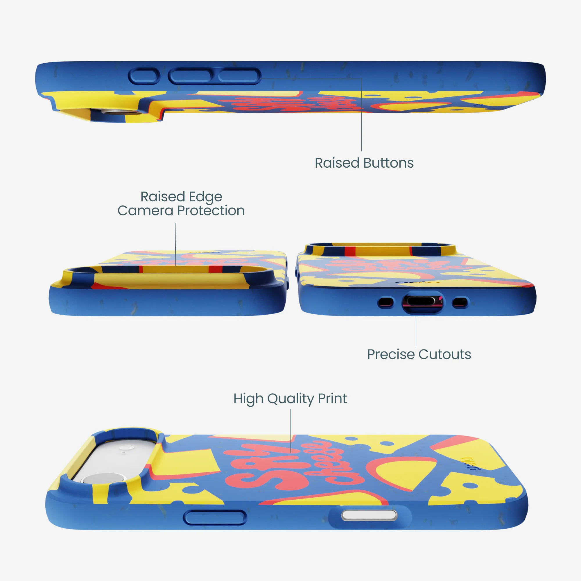 Electric Blue Say Cheese iPhone Air Case - Image 3