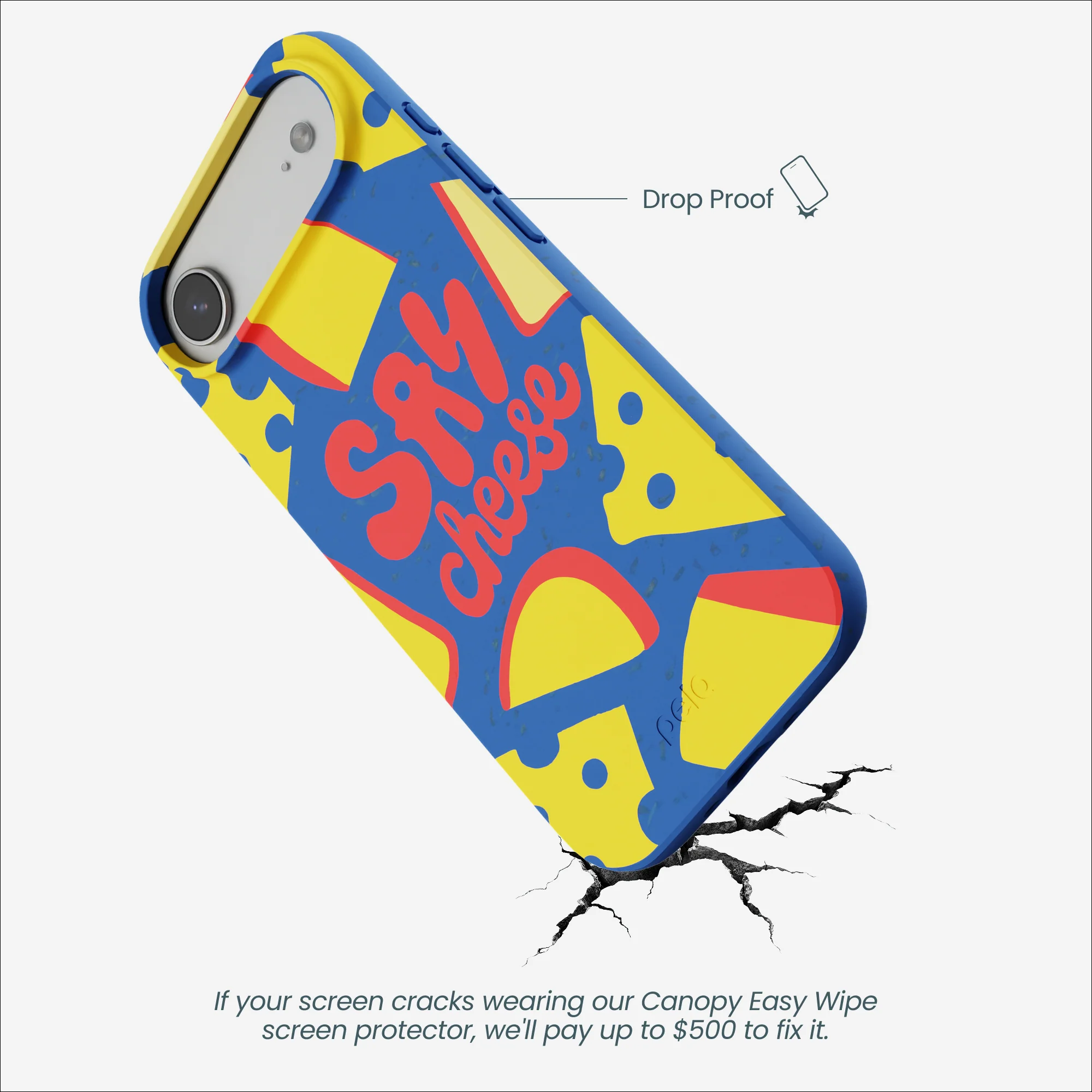 Electric Blue Say Cheese iPhone Air Case - Image 5