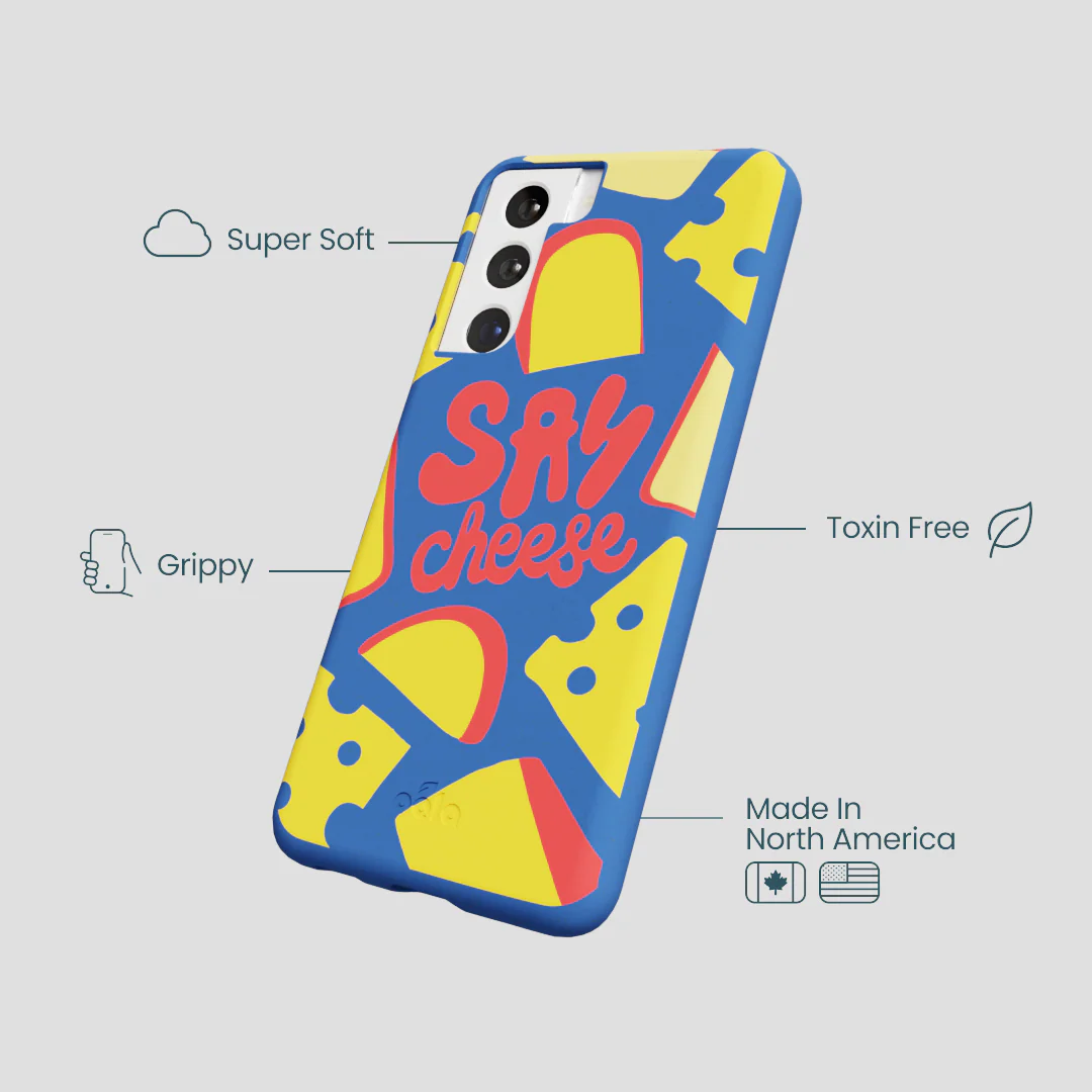 Electric Blue Say Cheese Samsung Galaxy S22 Case - Image 4