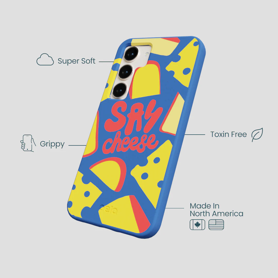 Electric Blue Say Cheese Samsung Galaxy S23 Case - Image 4