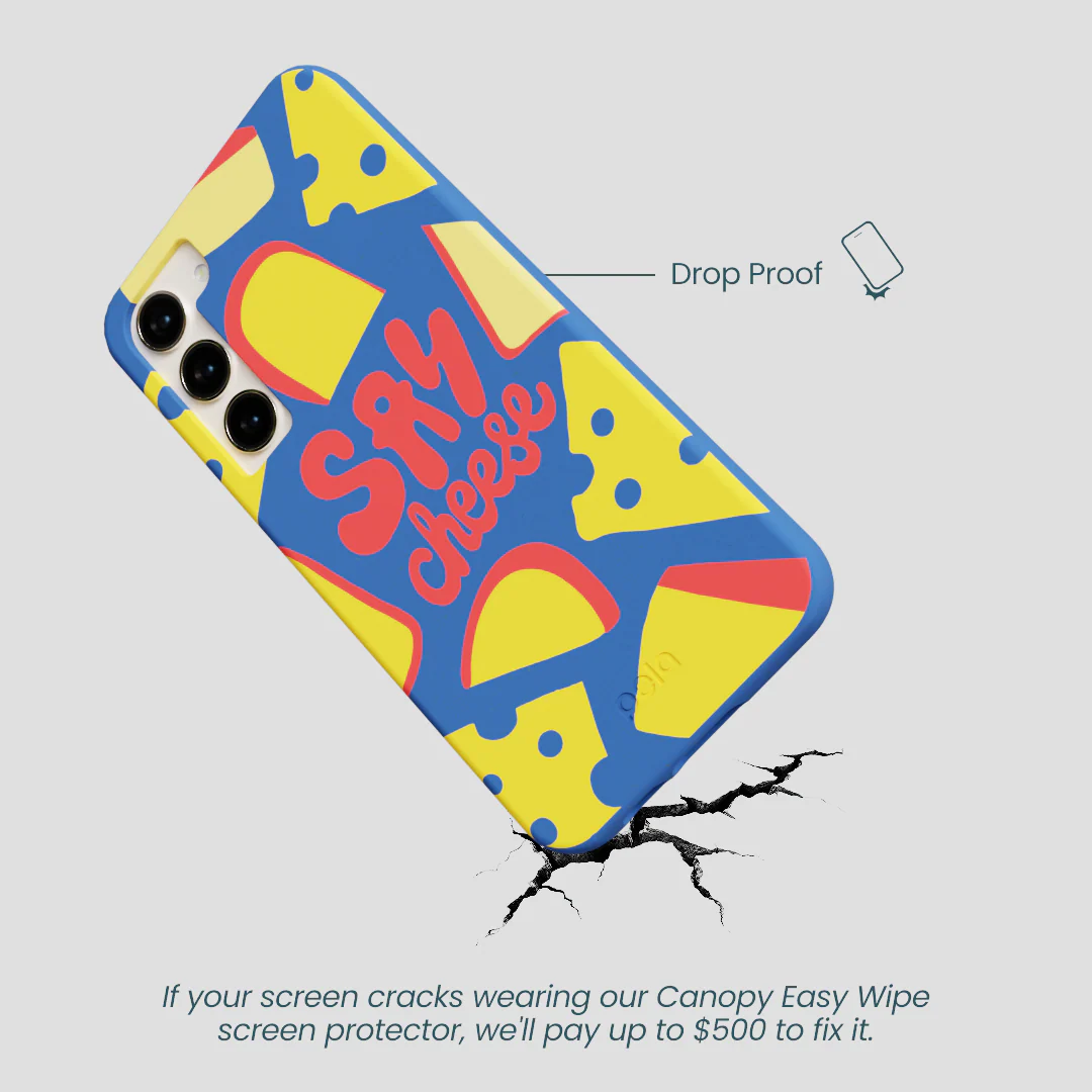 Electric Blue Say Cheese Samsung Galaxy S23+(Plus) Case - Image 5