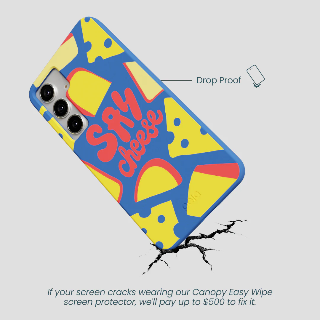 Electric Blue Say Cheese Samsung Galaxy S25+(Plus) Case - Image 5