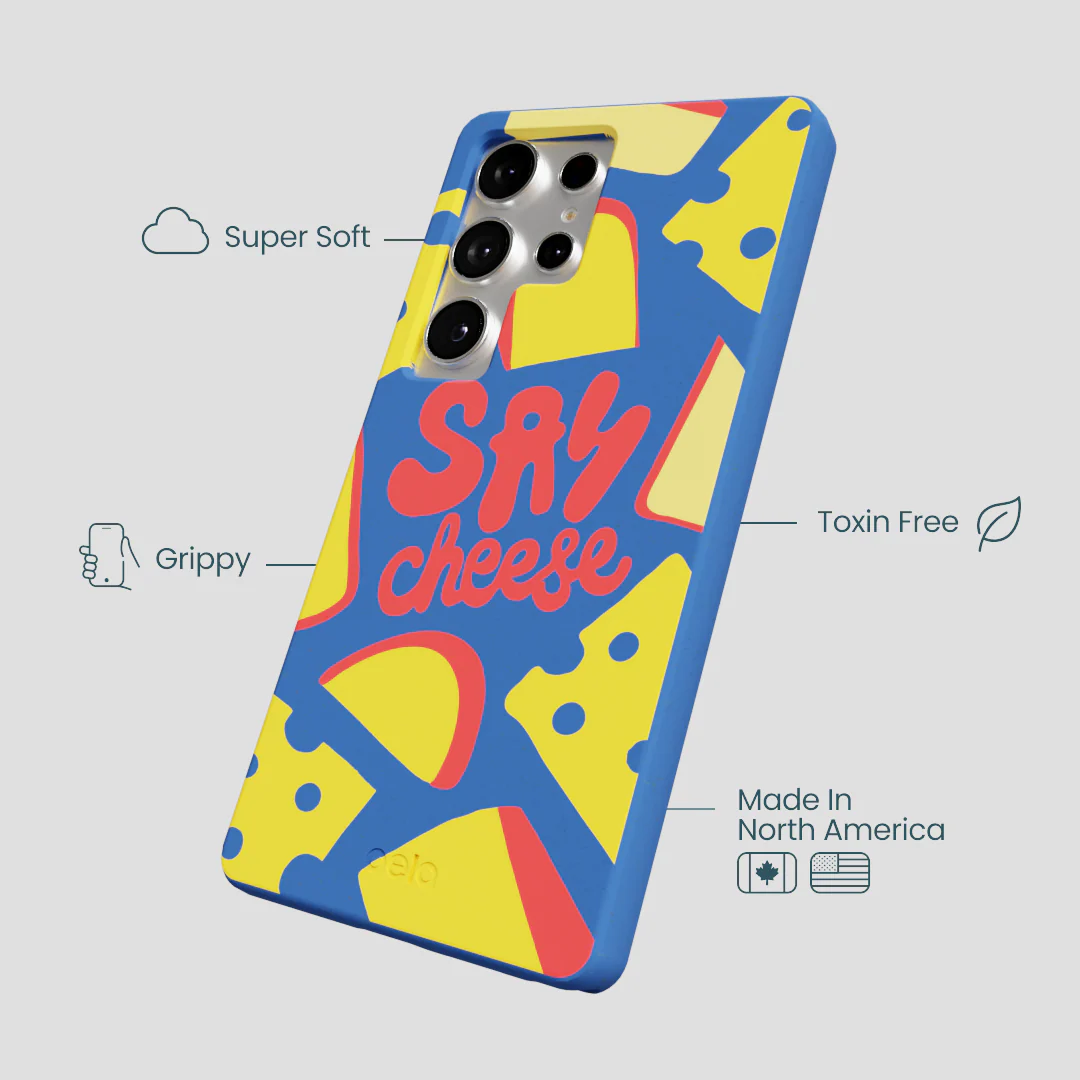Electric Blue Say Cheese Samsung Galaxy S25 Ultra Case - Image 4