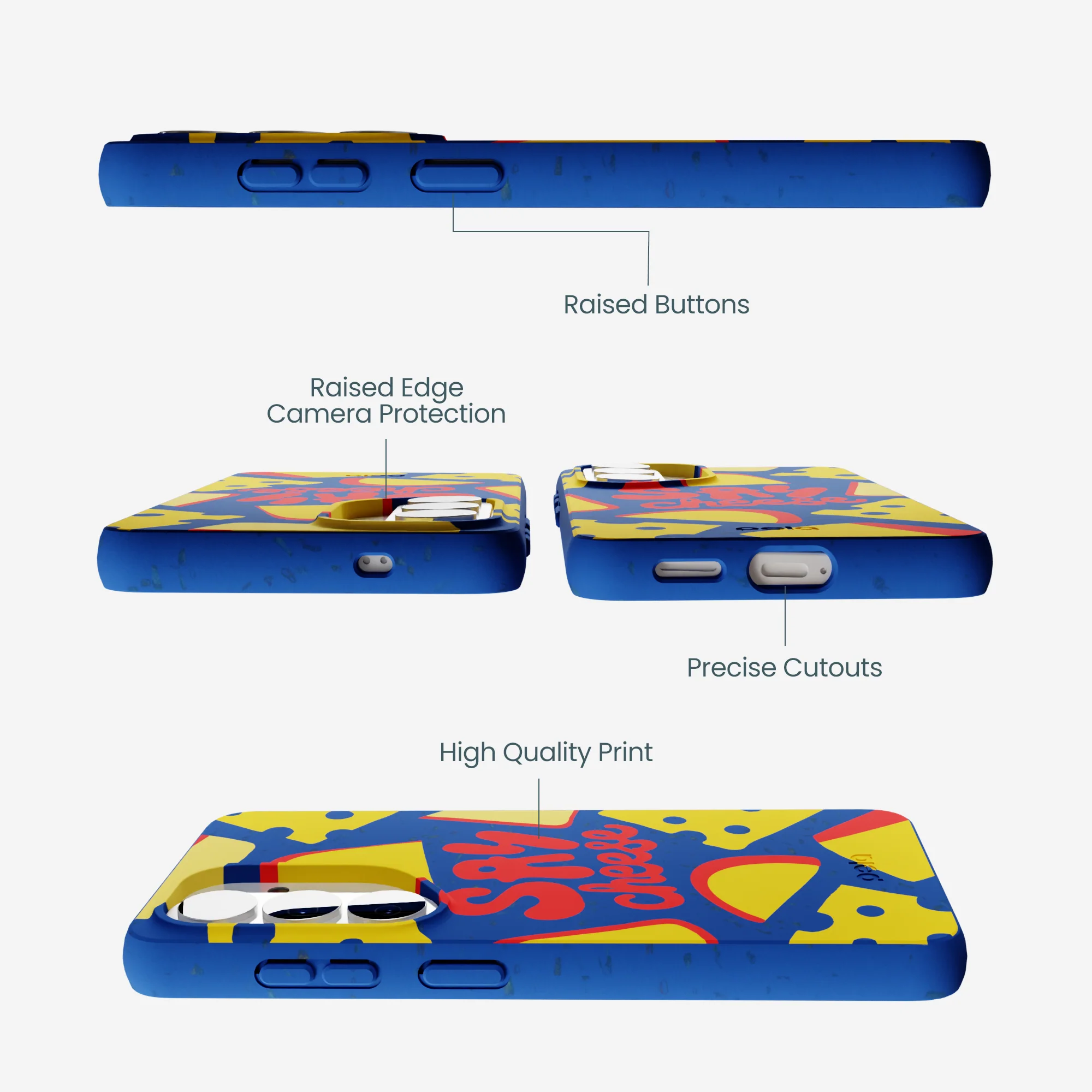 Electric Blue Say Cheese Samsung Galaxy S26 Case - Image 3