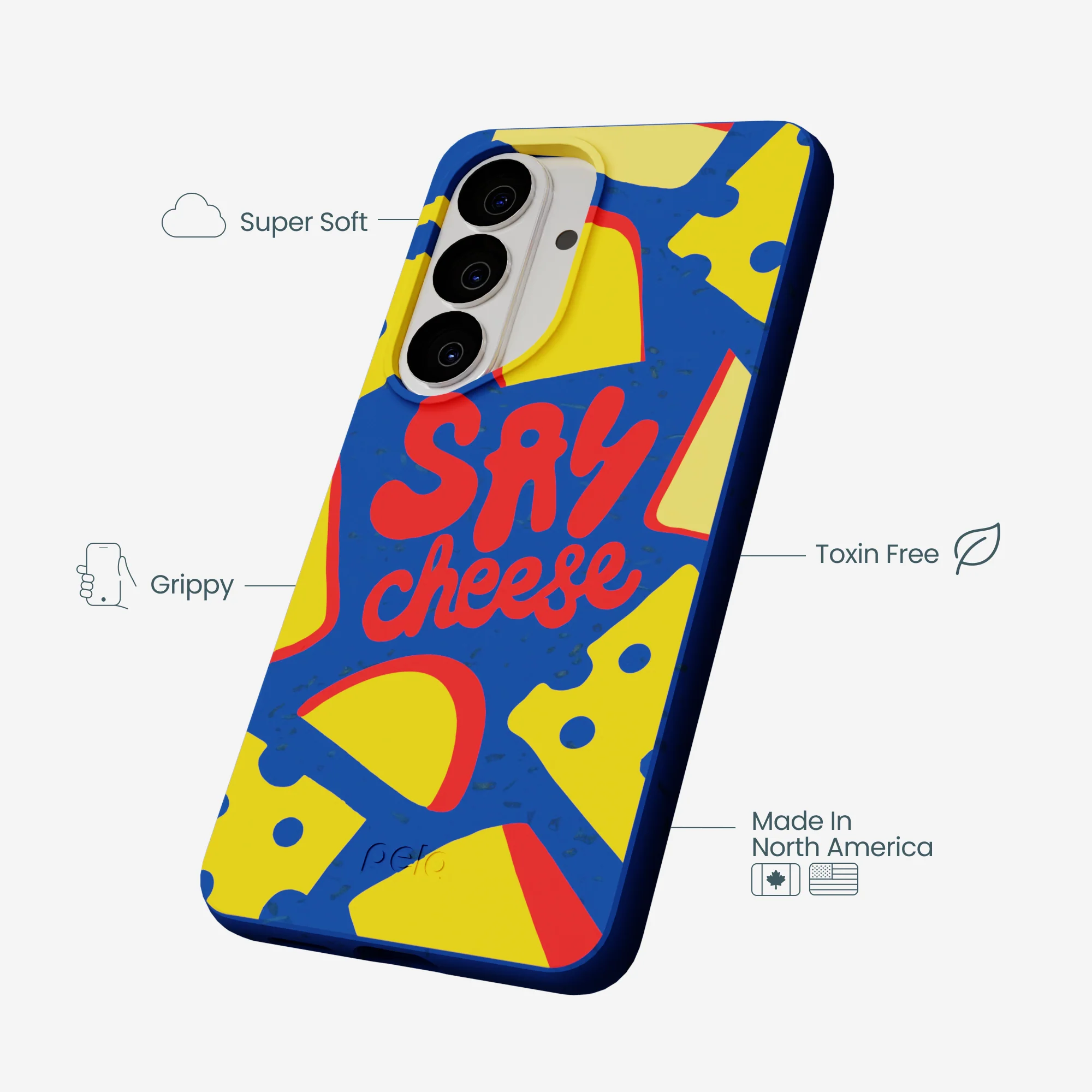 Electric Blue Say Cheese Samsung Galaxy S26 Case - Image 4