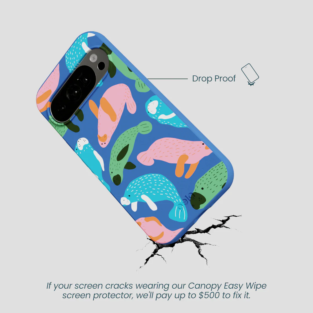 Electric Blue Sea Cows Google Pixel 10/10 Pro Case - Image 5