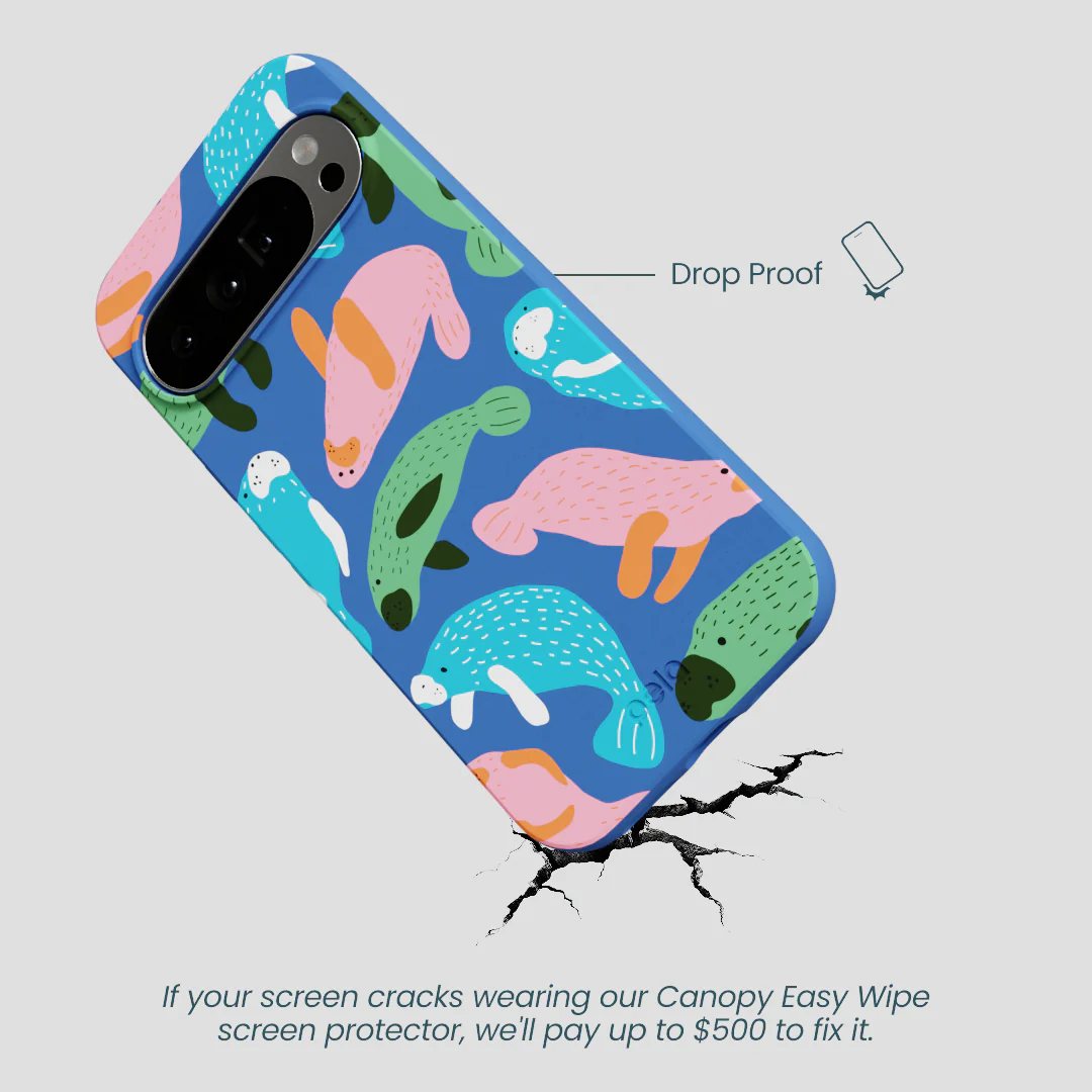 Electric Blue Sea Cows Google Pixel 10 Pro XL Case - Image 5