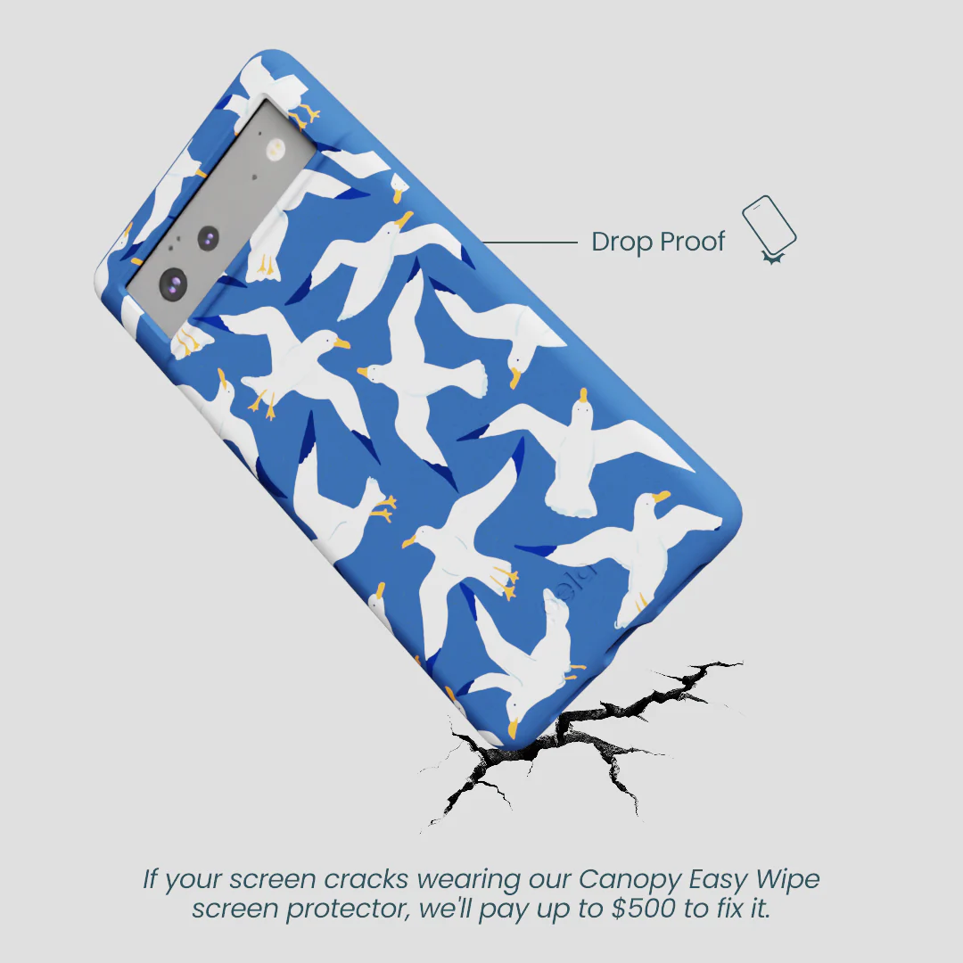 Electric Blue Seagulls Google Pixel 6a Case - Image 5