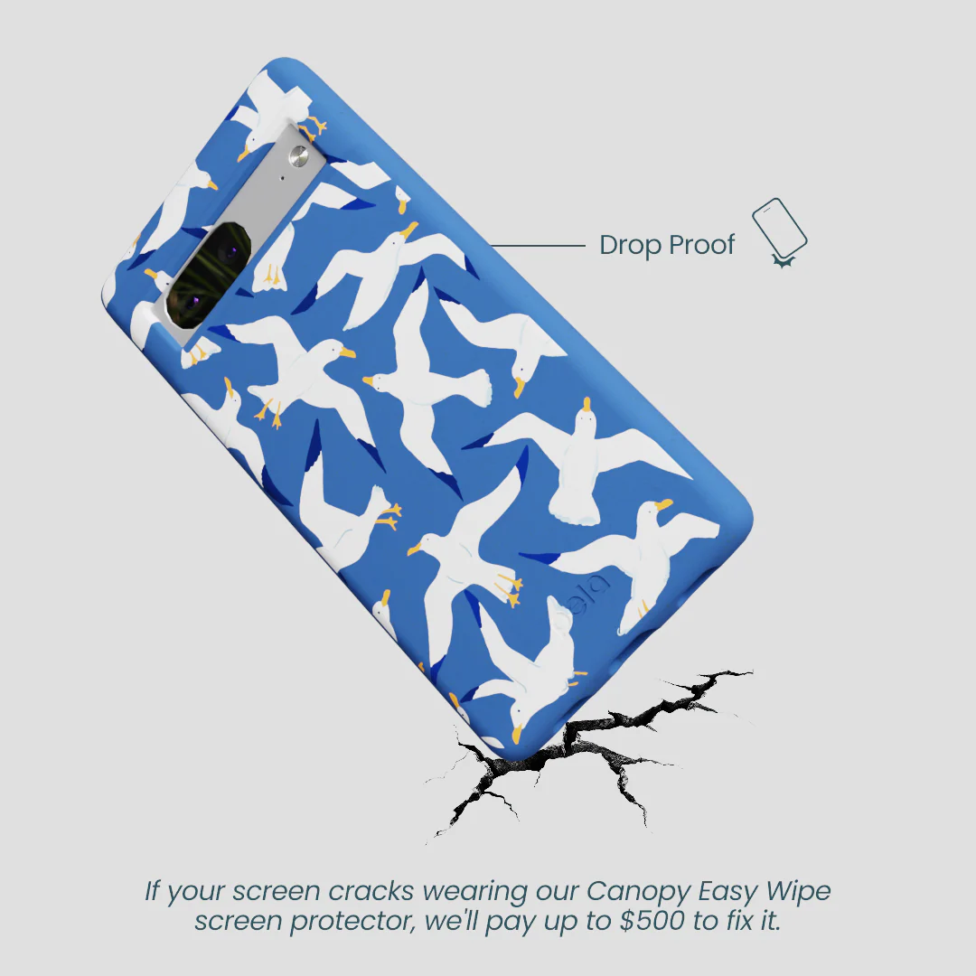Electric Blue Seagulls Google Pixel 7 Case - Image 5