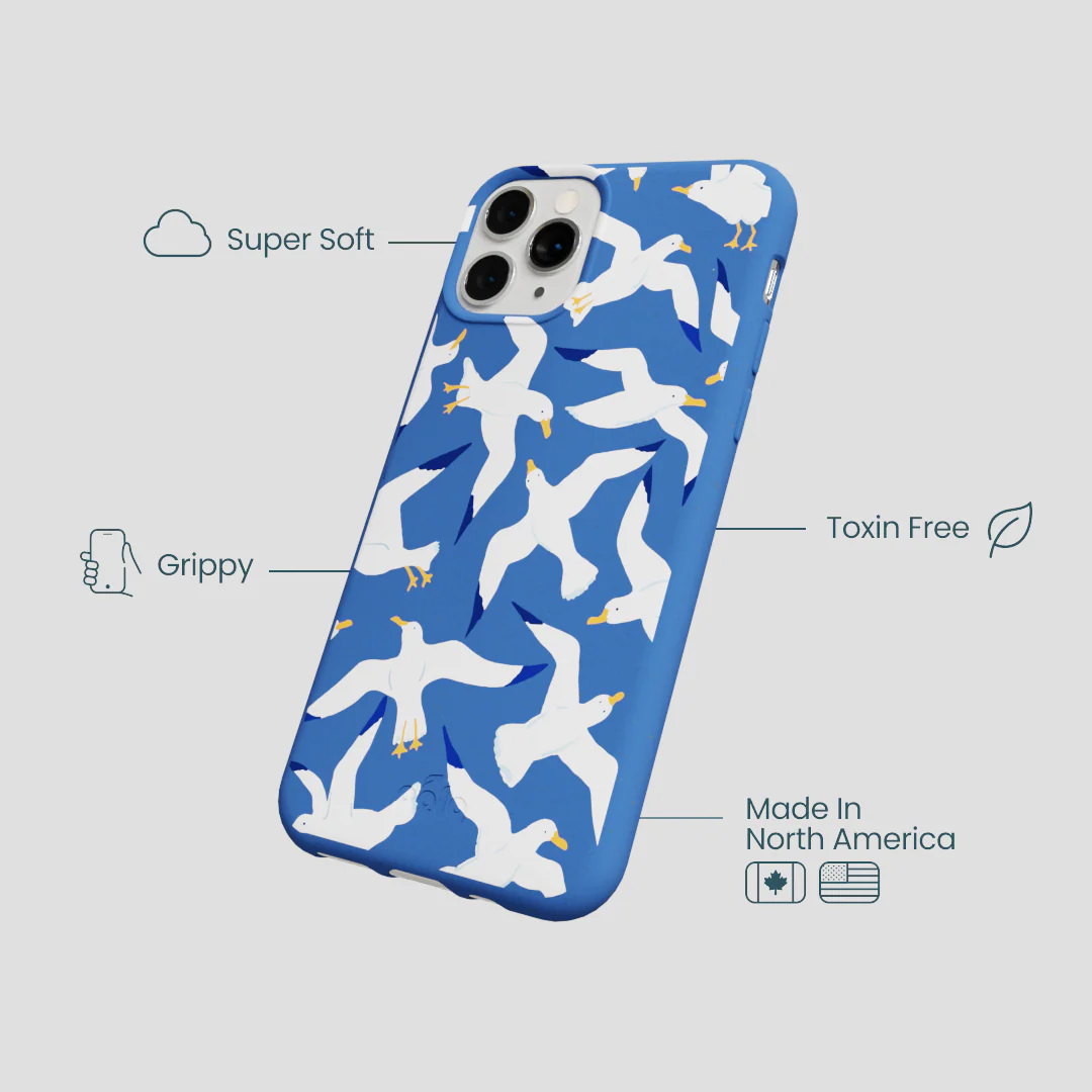 Electric Blue Seagulls iPhone 11 Pro Case - Image 4