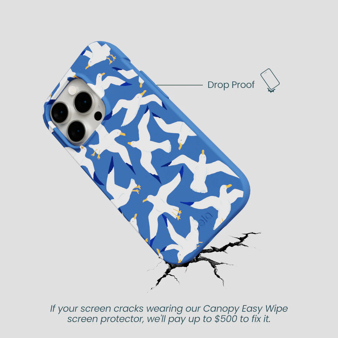 Electric Blue Seagulls iPhone 15 Pro Case - Image 5