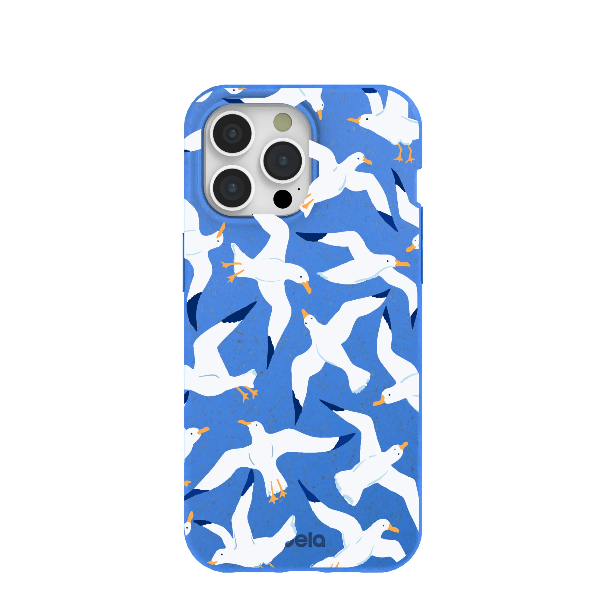 Electric Blue Seagulls iPhone 15 Pro Max Case