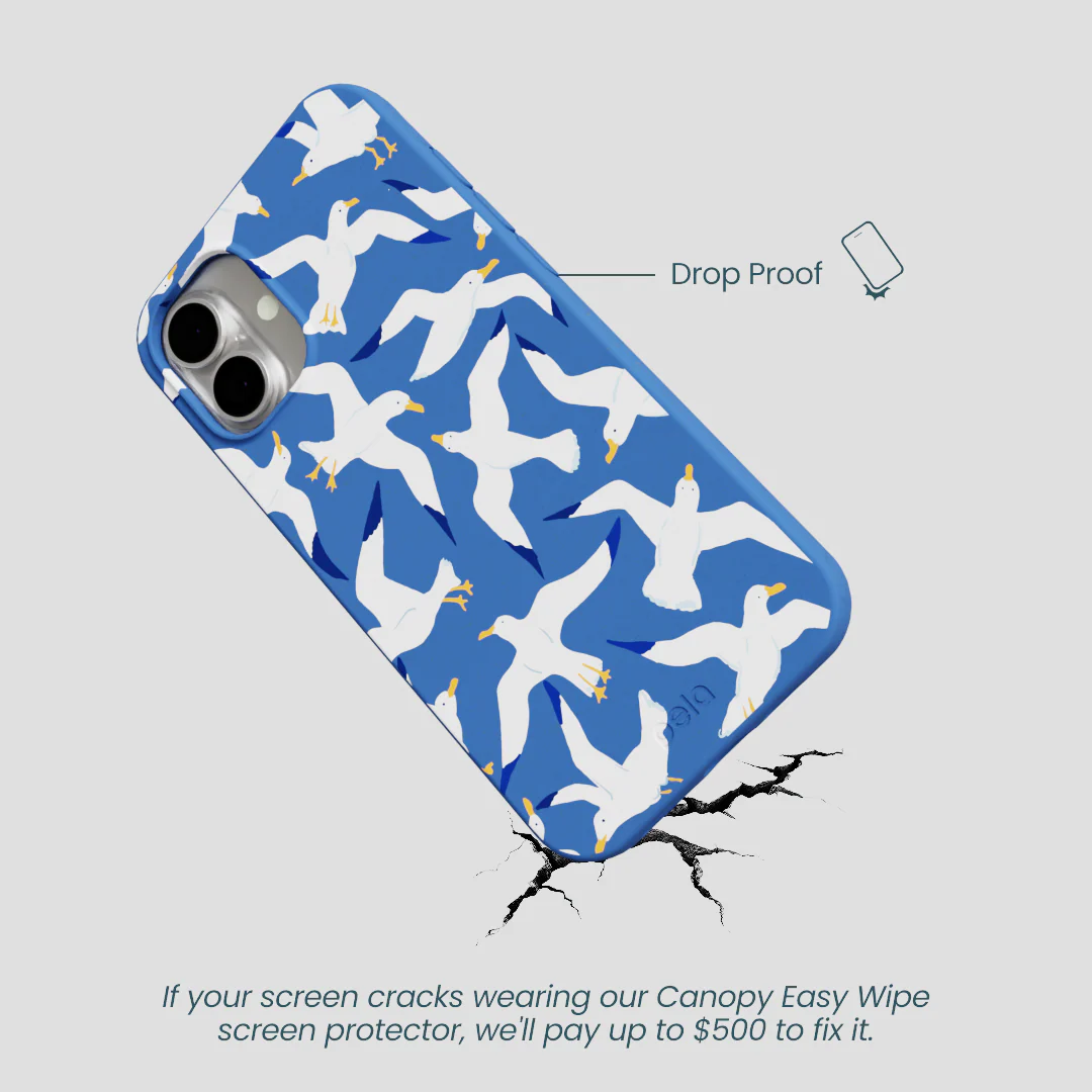 Electric Blue Seagulls iPhone 16 Plus Case - Image 5