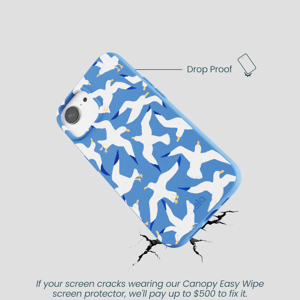 Electric Blue Seagulls iPhone 16e/17e Case - Image 5