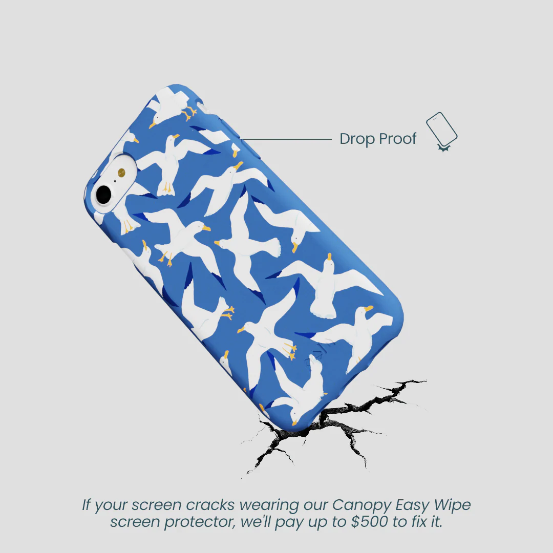 Electric Blue Seagulls iPhone 6/6s/7/8/SE Case - Image 5