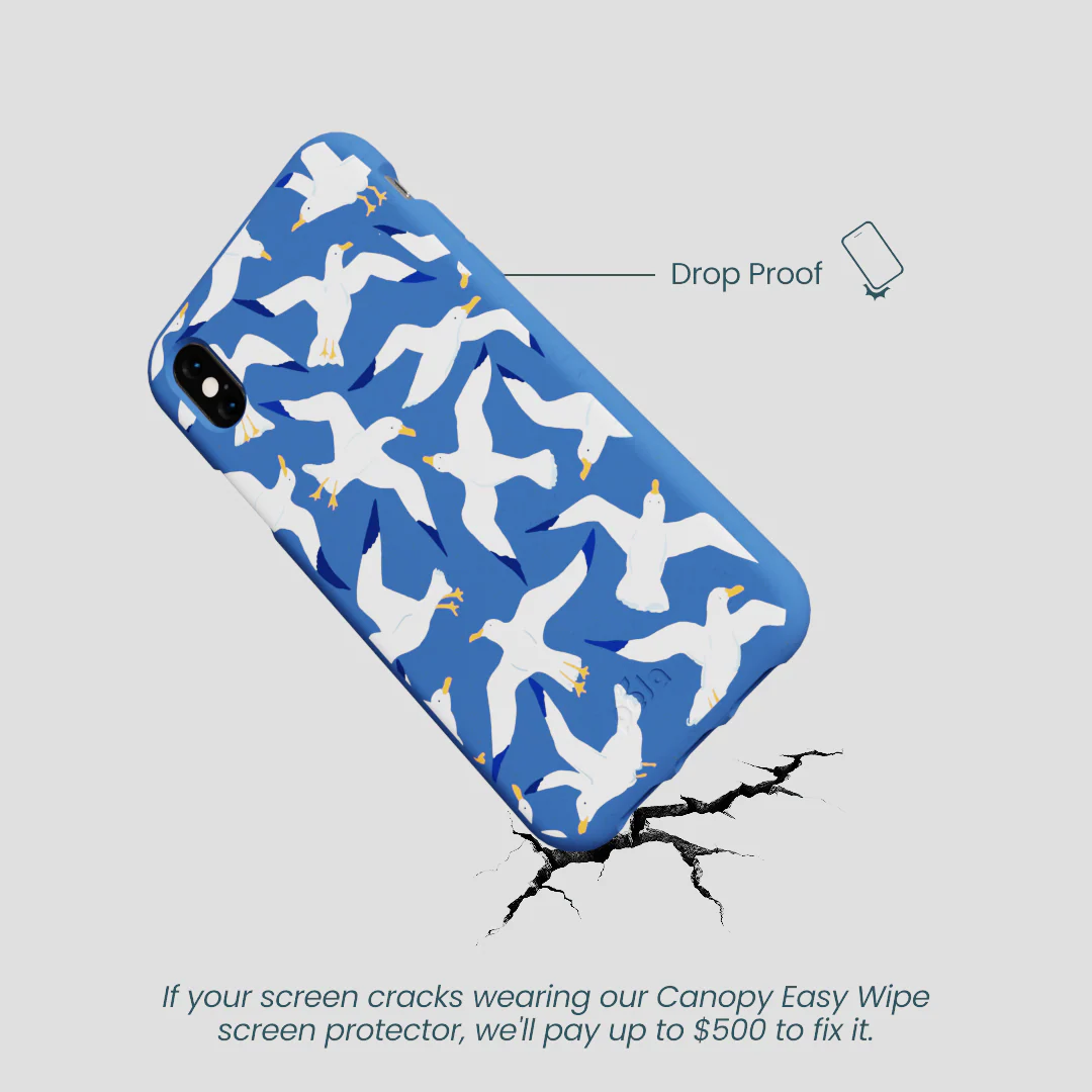 Electric Blue Seagulls iPhone XR Case - Image 5