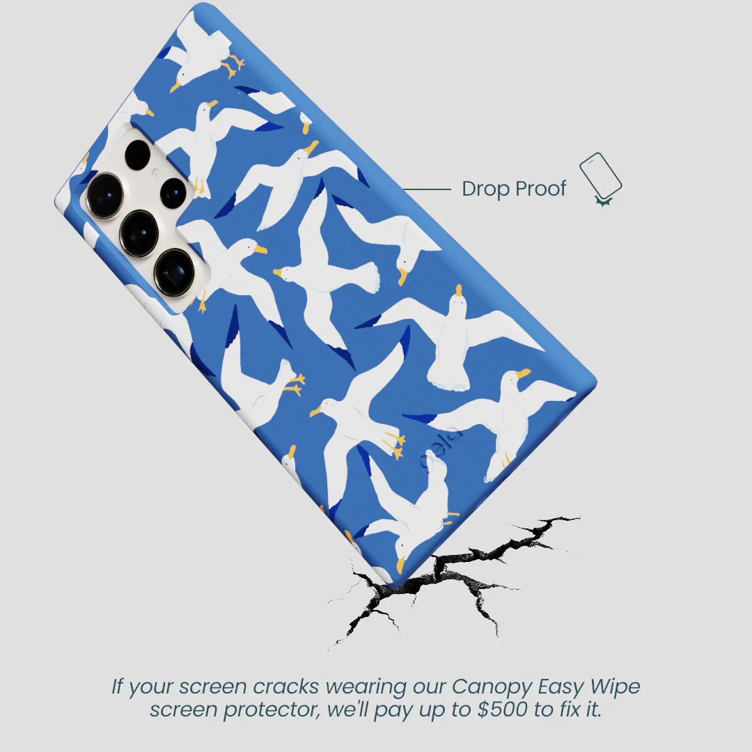 Electric Blue Seagulls Samsung Galaxy S24 Ultra Case - Image 5