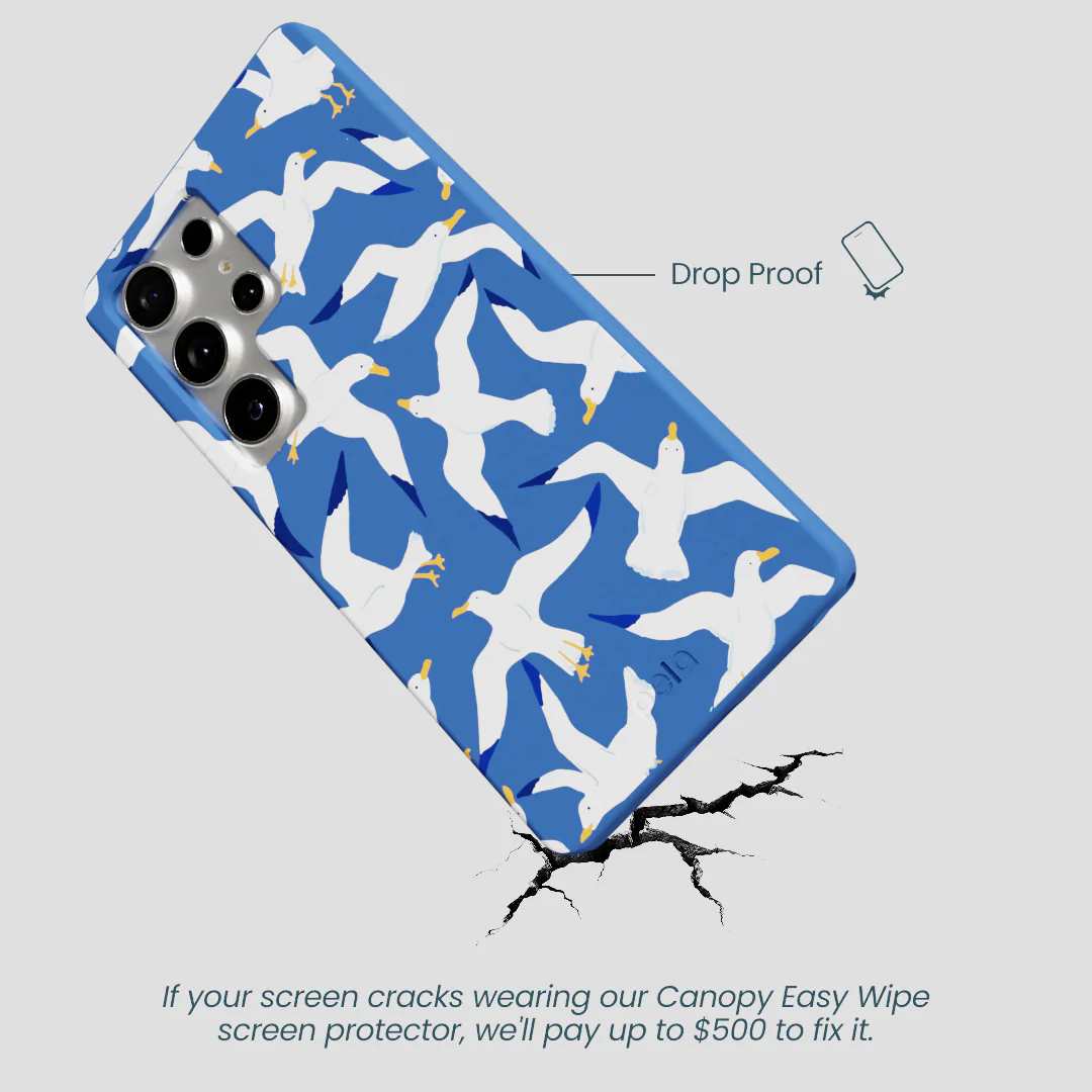 Electric Blue Seagulls Samsung Galaxy S25 Ultra Case - Image 5