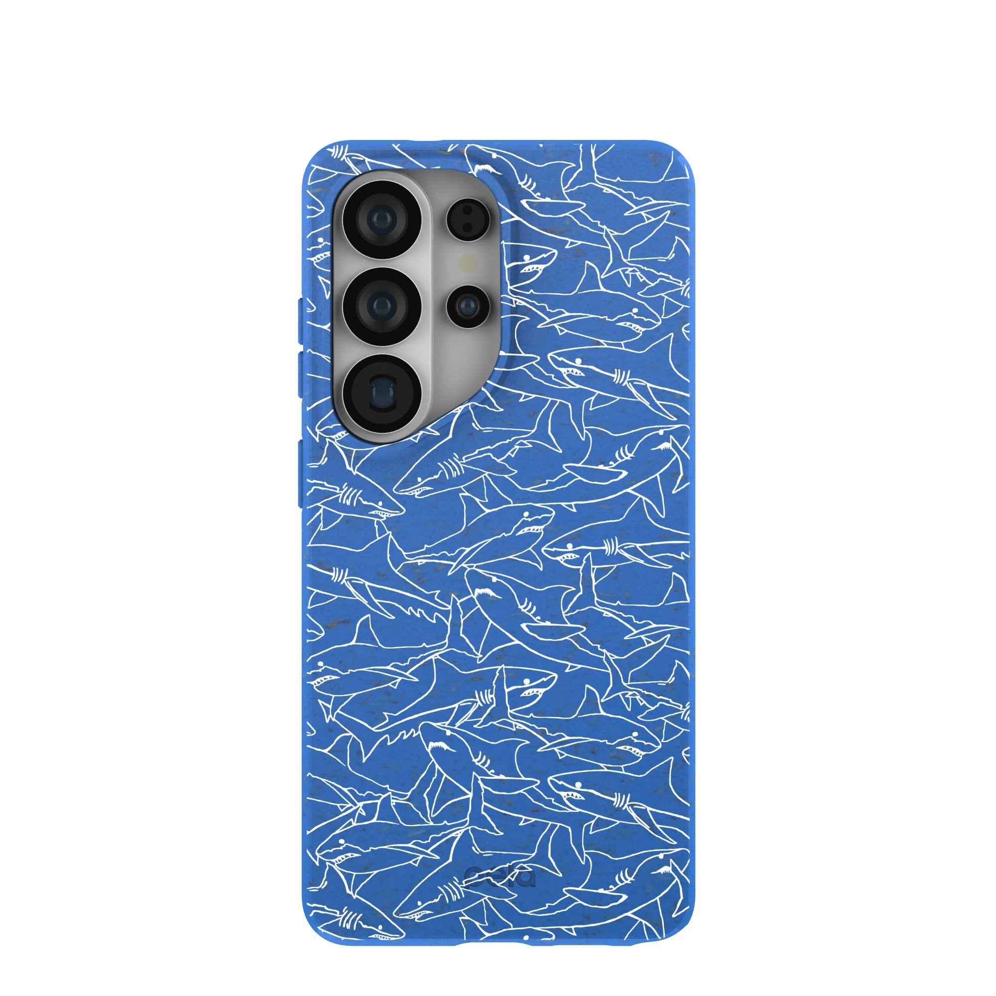 Electric Blue Shark Frenzy Samsung Galaxy S26 Ultra Case