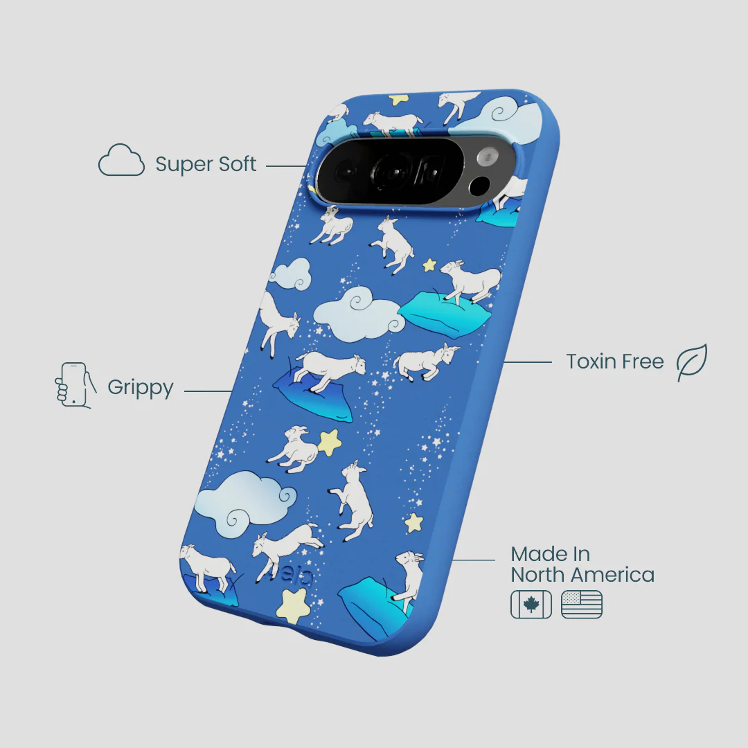 Electric Blue Sheep Dreamers Google Pixel 10/10 Pro Case - Image 4