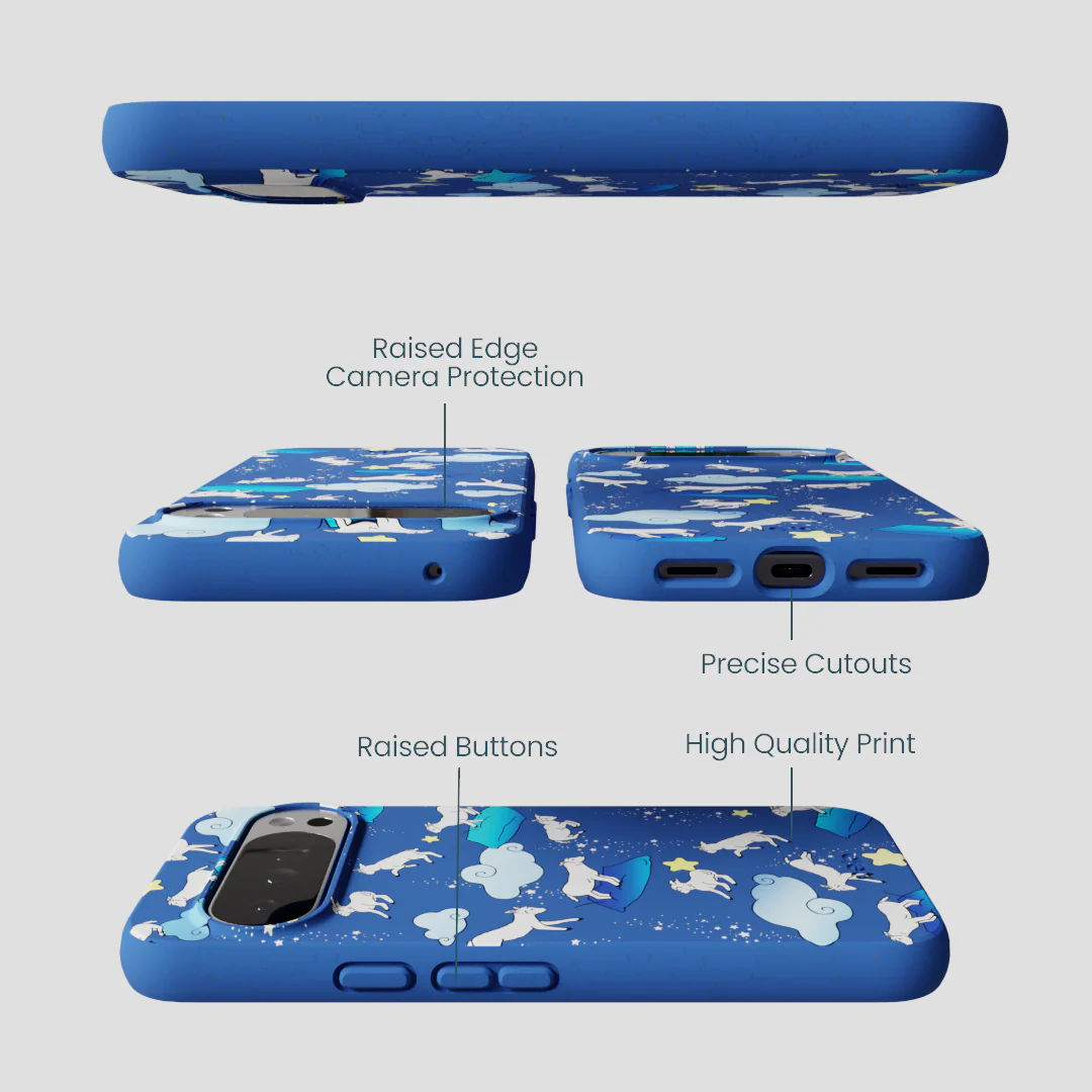 Electric Blue Sheep Dreamers Google Pixel 10 Pro XL Case - Image 3