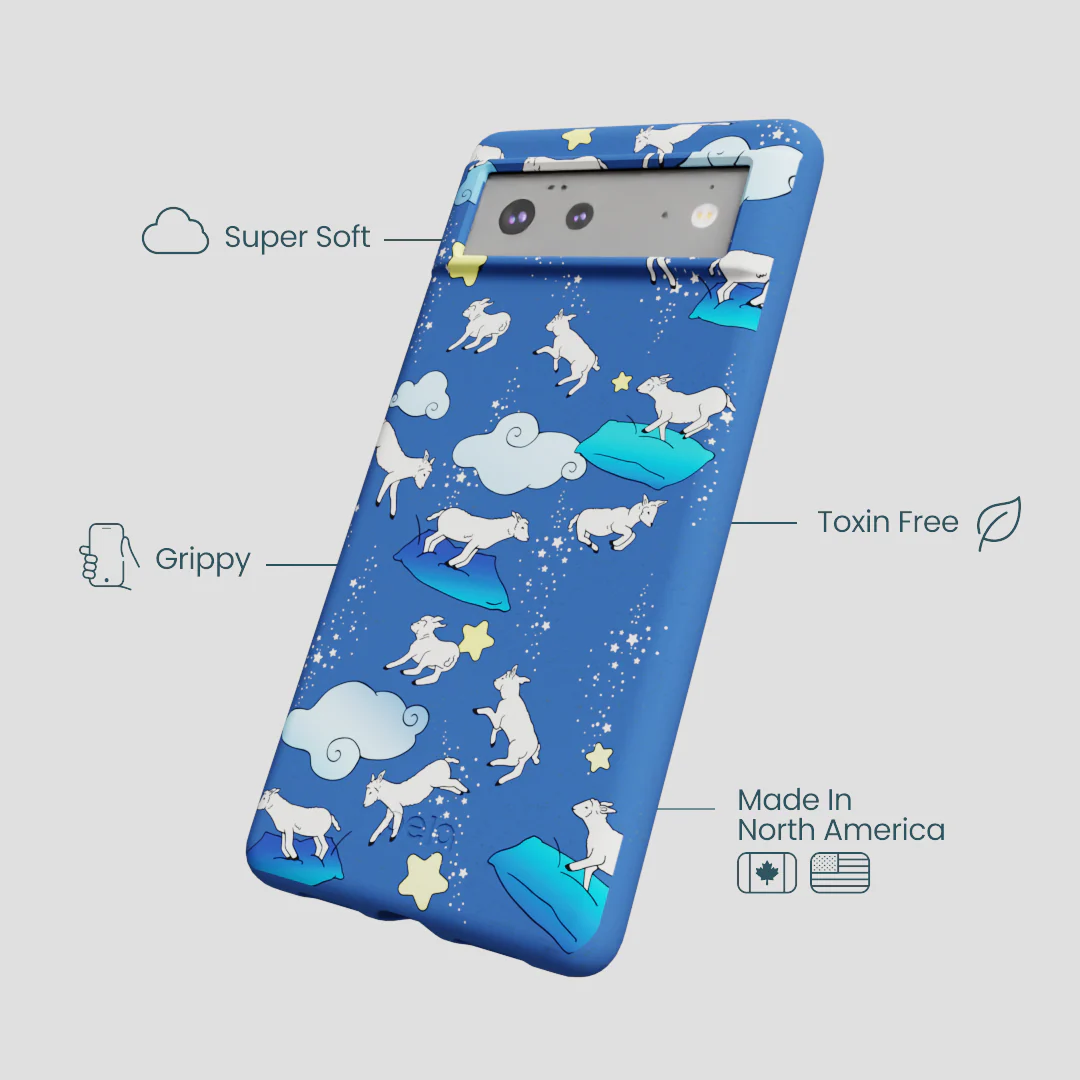Electric Blue Sheep Dreamers Google Pixel 6a Case - Image 4
