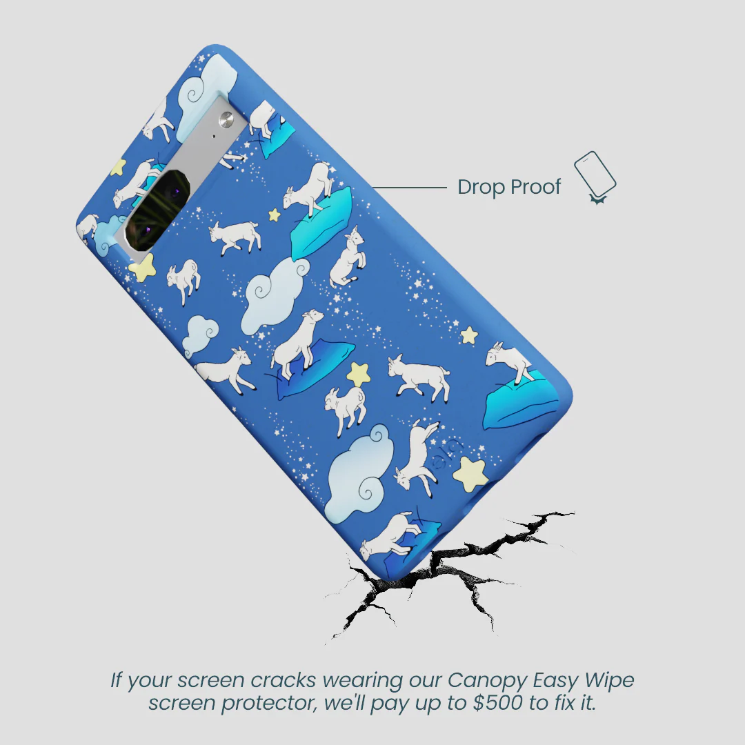 Electric Blue Sheep Dreamers Google Pixel 7a Case - Image 5