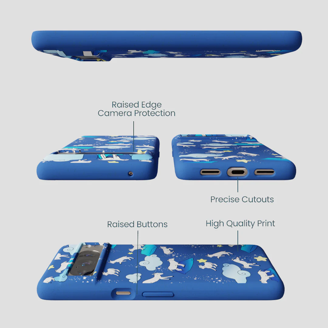 Electric Blue Sheep Dreamers Google Pixel 8 Pro Case - Image 3