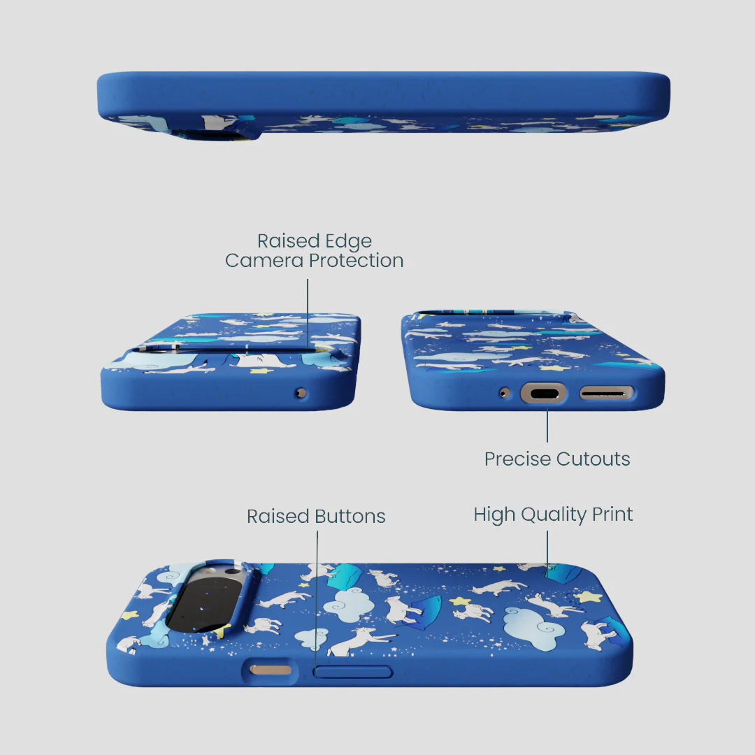 Electric Blue Sheep Dreamers Google Pixel 9/9 Pro Case - Image 3
