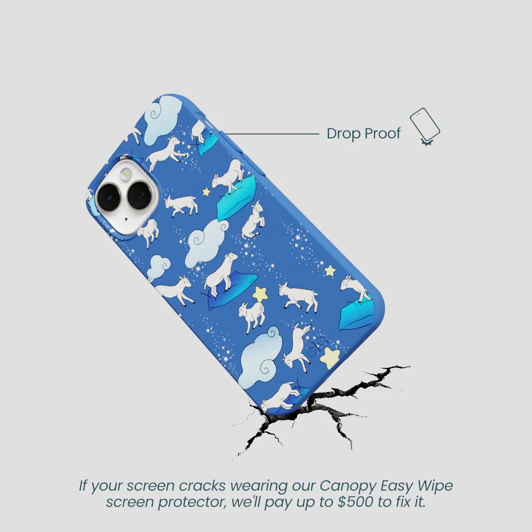 Electric Blue Sheep Dreamers iPhone 13 Mini Case - Image 5