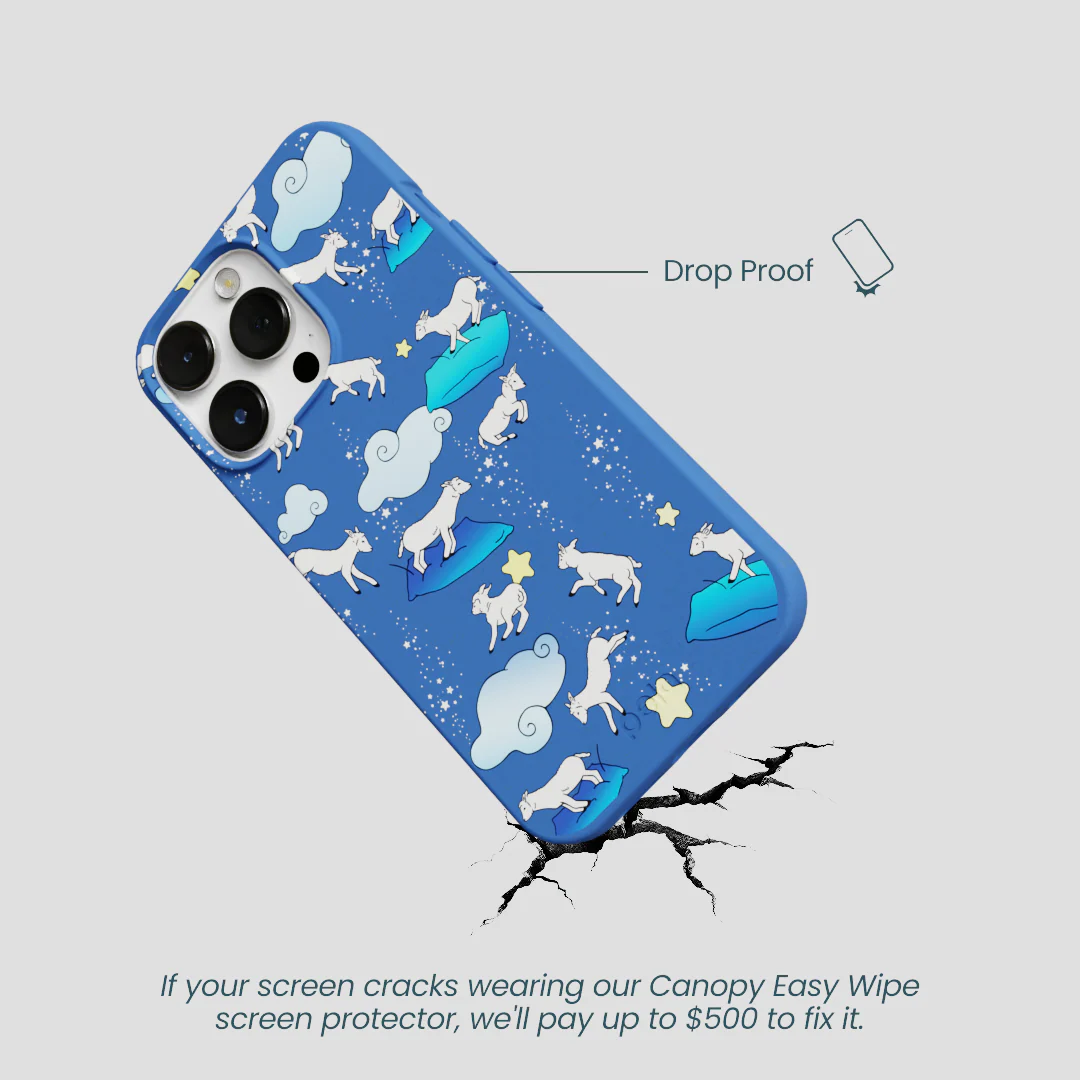 Electric Blue Sheep Dreamers iPhone 13 Pro Case - Image 5